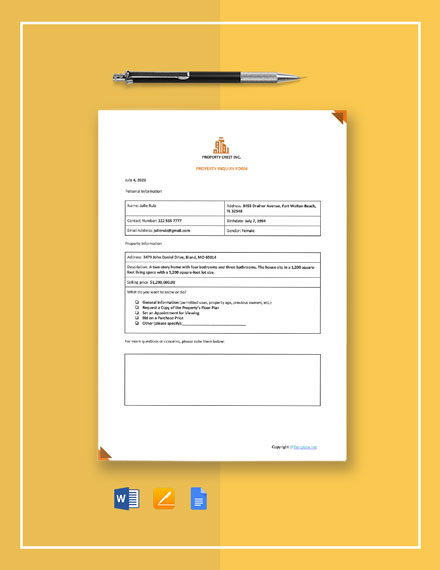 enquiry-form-template-word-free-samples-examples-format-resume