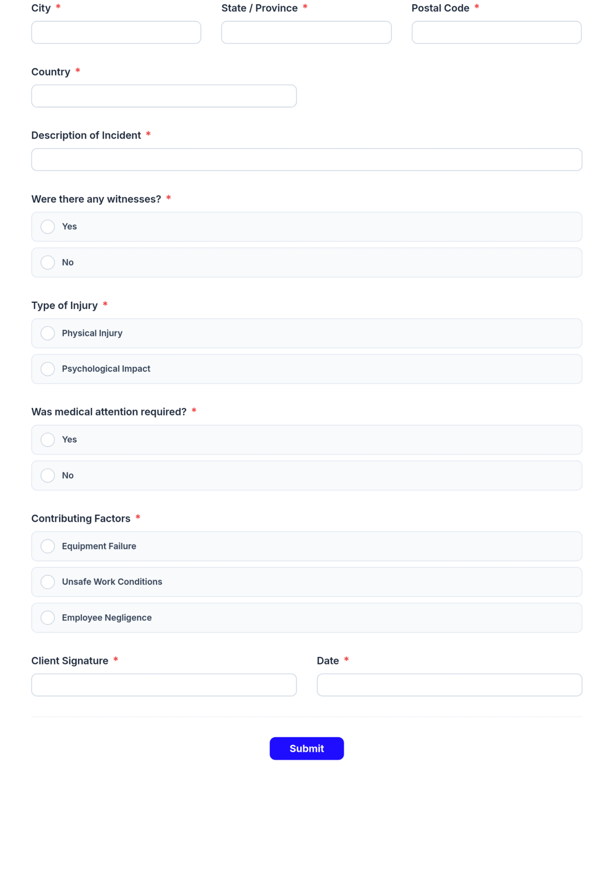 Free Workplace Accident Report Form Template & AI Maker