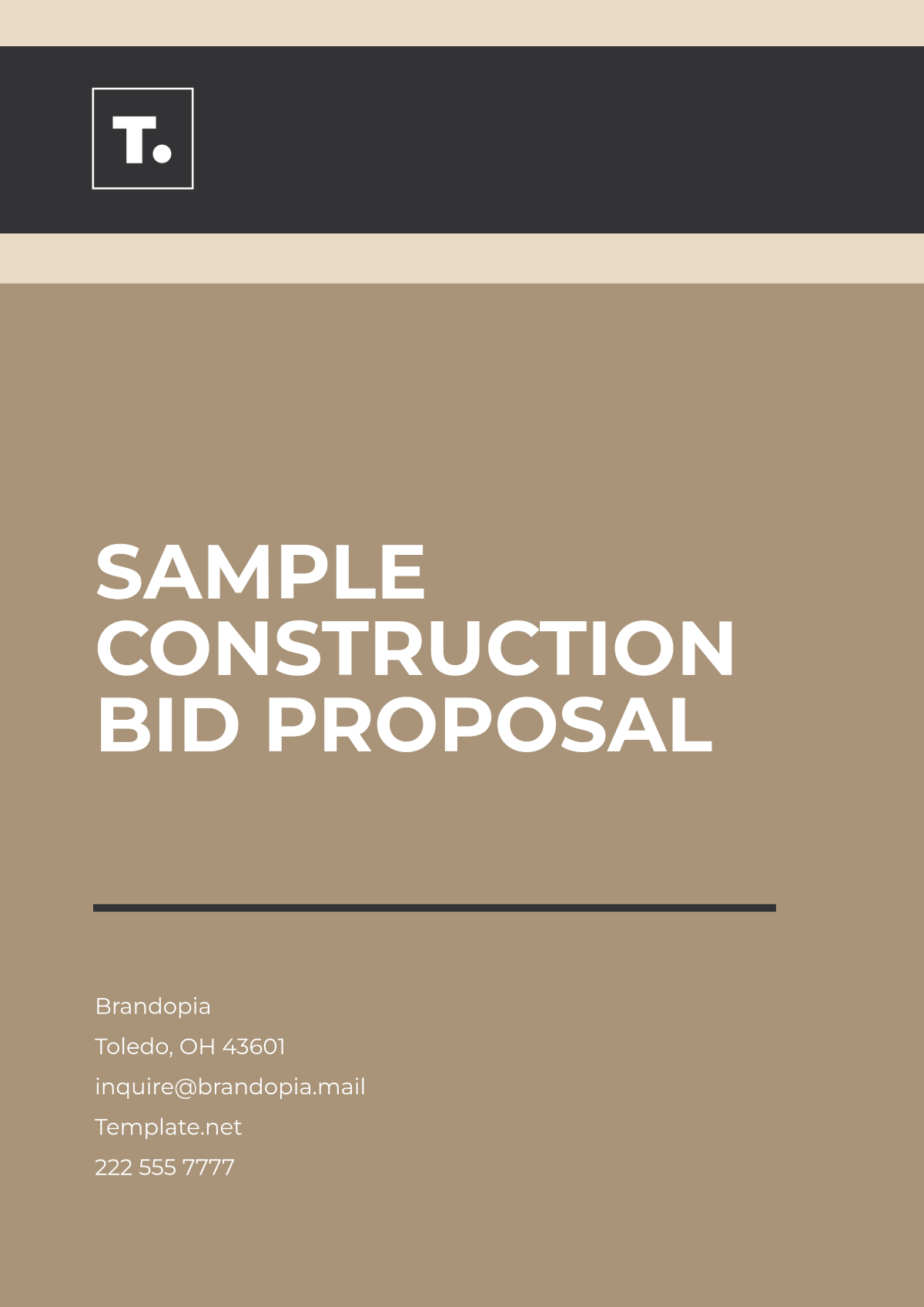 Sample Construction Bid Proposal Template - Edit Online & Download