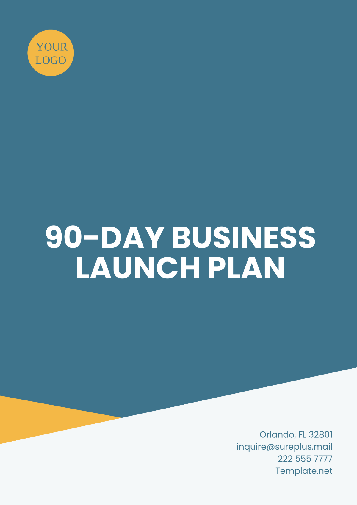 90-Day Business Launch Plan Template - Edit Online & Download