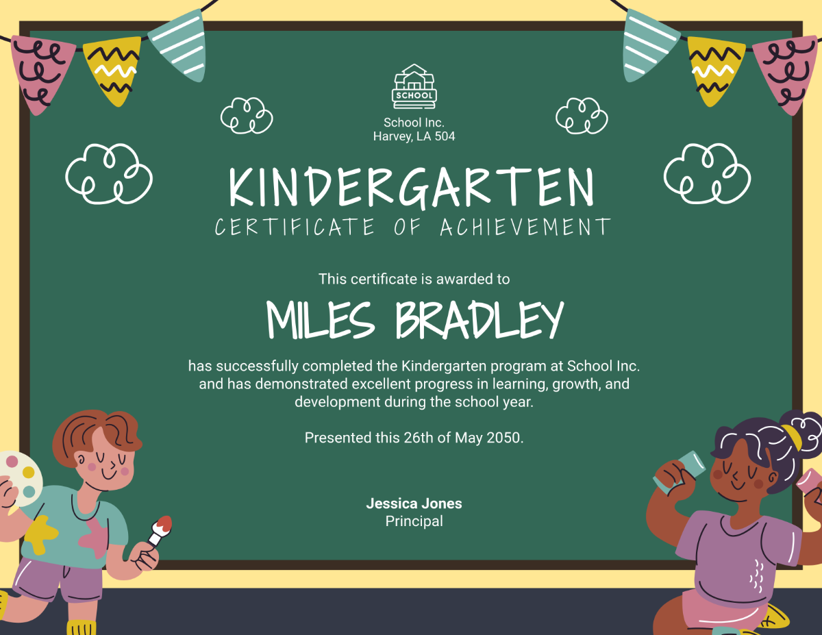 Free Kindergarten Background Certificate Template - Edit Online & Download