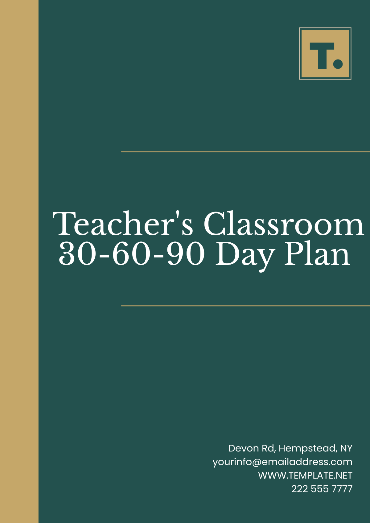 Teacher’s Classroom 30-60-90-Day Management  Plan  Template - Edit Online & Download