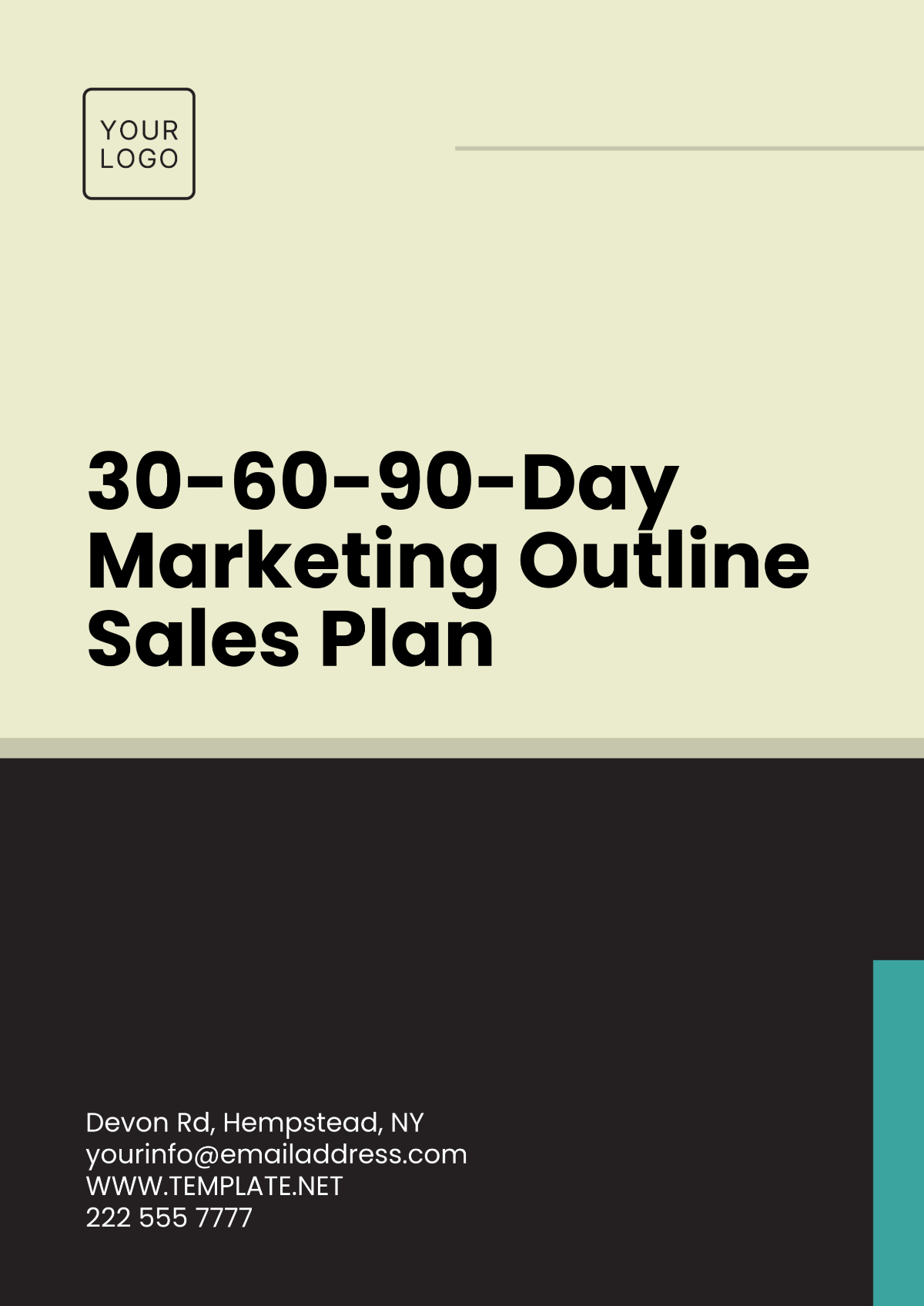 30-60-90-Day Marketing Outline Sales Plan Template - Edit Online & Download