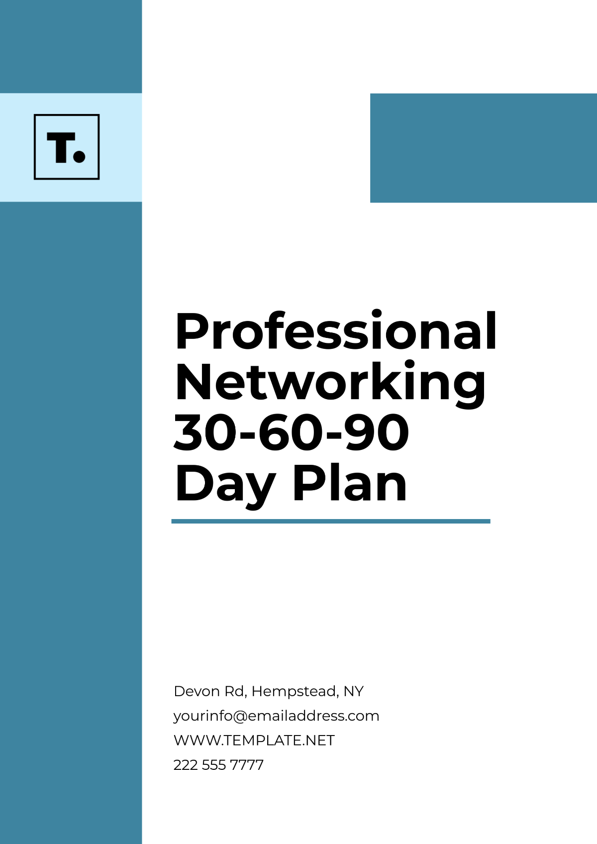 Professional Networking 30-60-90-Day Plan Template - Edit Online & Download