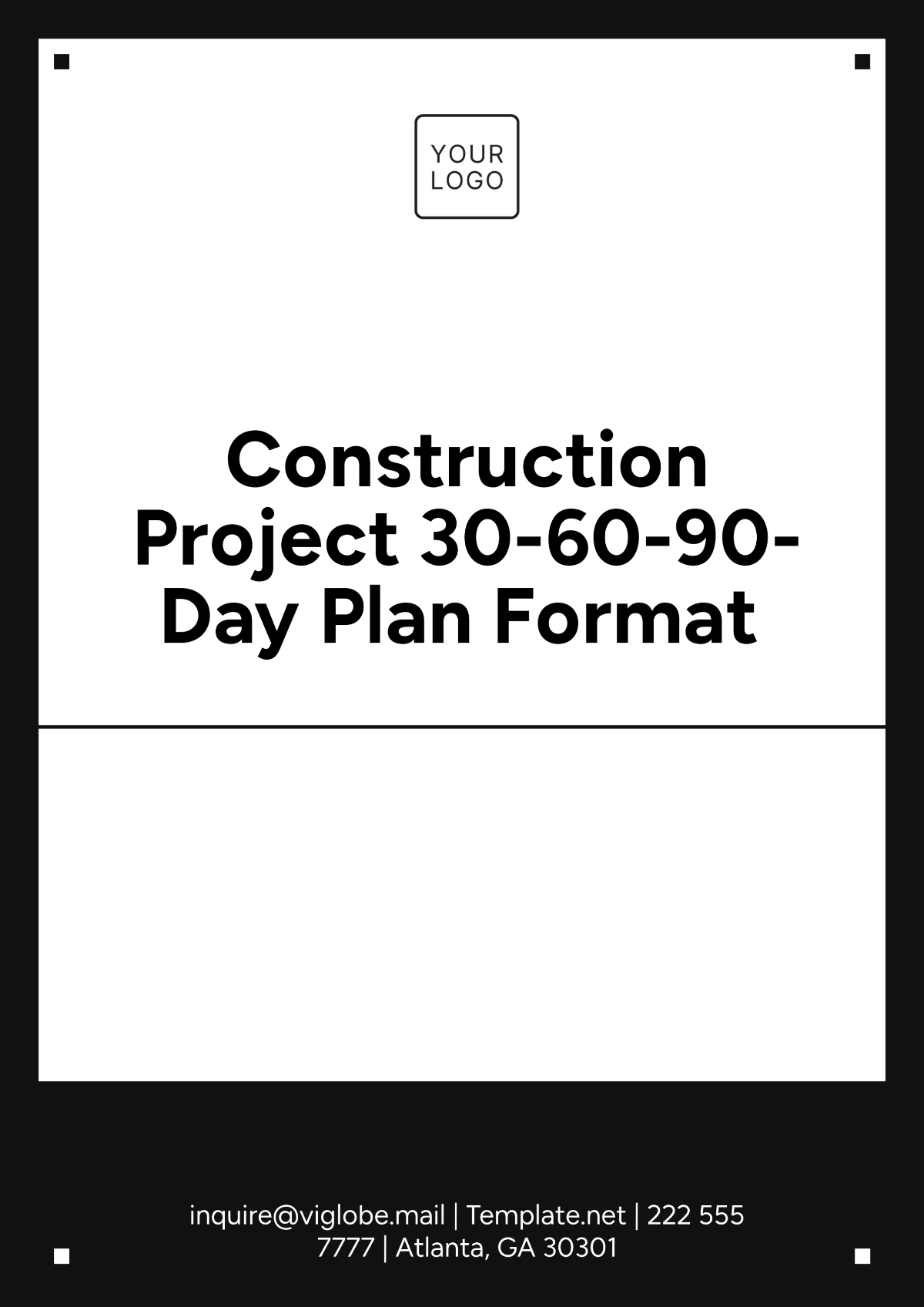 Construction Project 30-60-90-Day Plan Format Template - Edit Online & Download