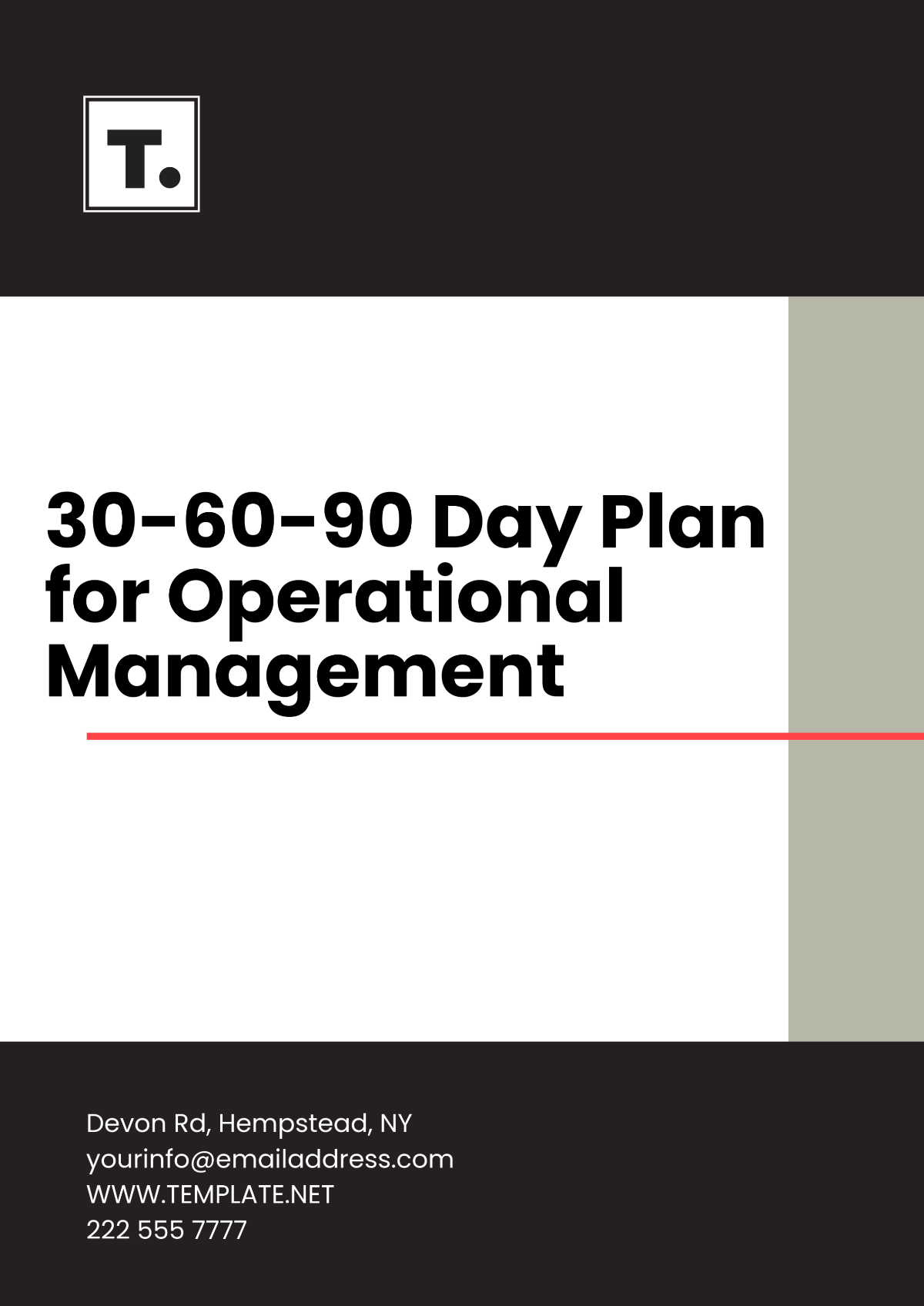 30-60-90-Day Plan Operation Management Template - Edit Online & Download