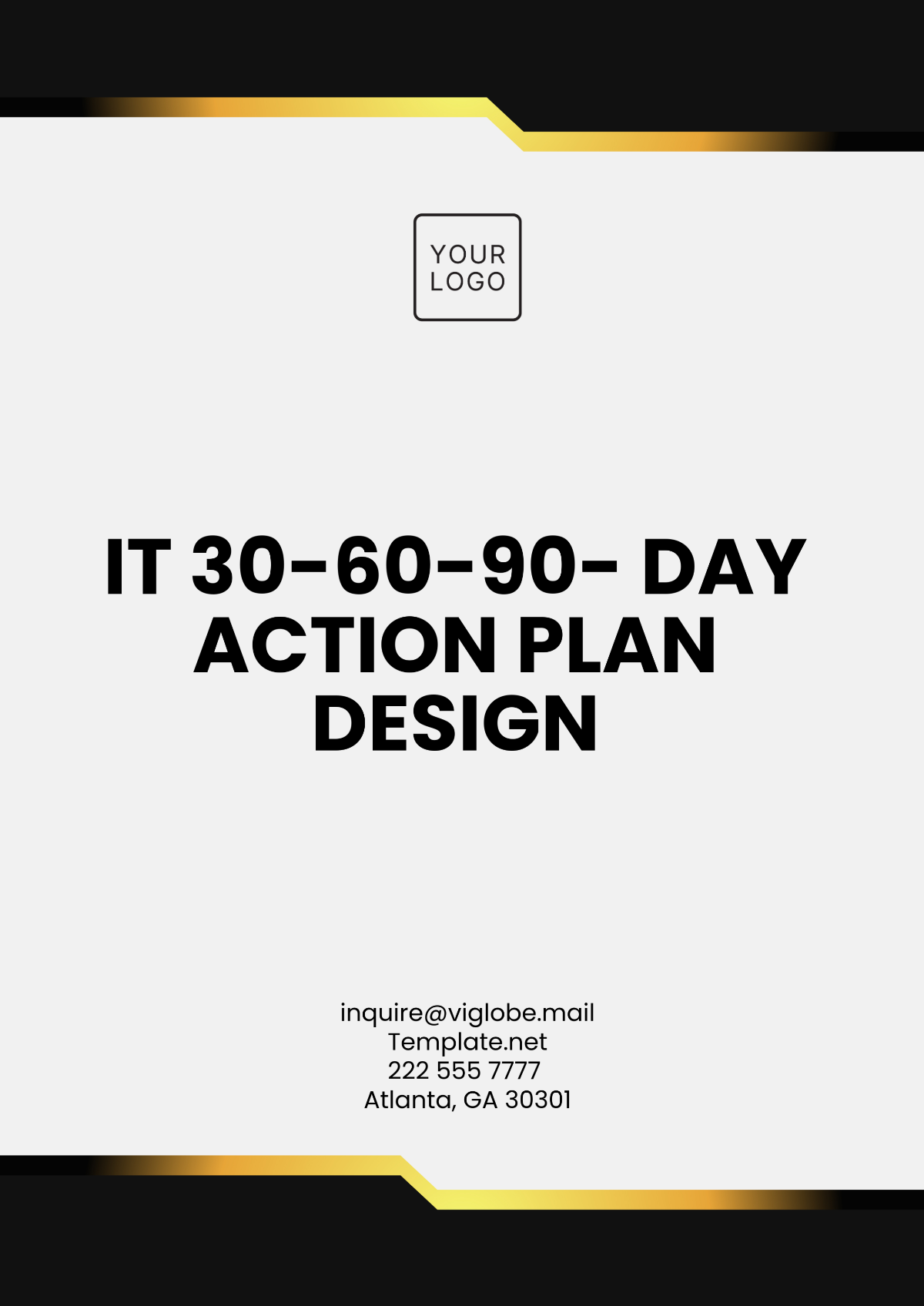 IT 30-60-90-Day Action Plan Design Template - Edit Online & Download