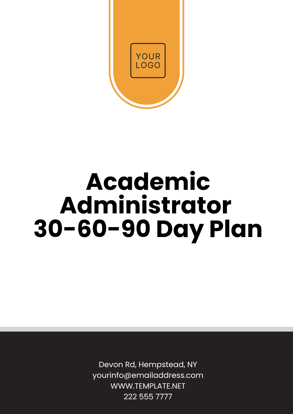 Academic Administrator 30-60-90-Day Plan  Template - Edit Online & Download