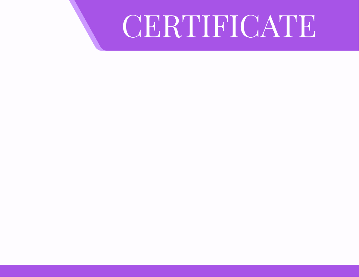 Free Purple Background Certificate Template - Edit Online & Download