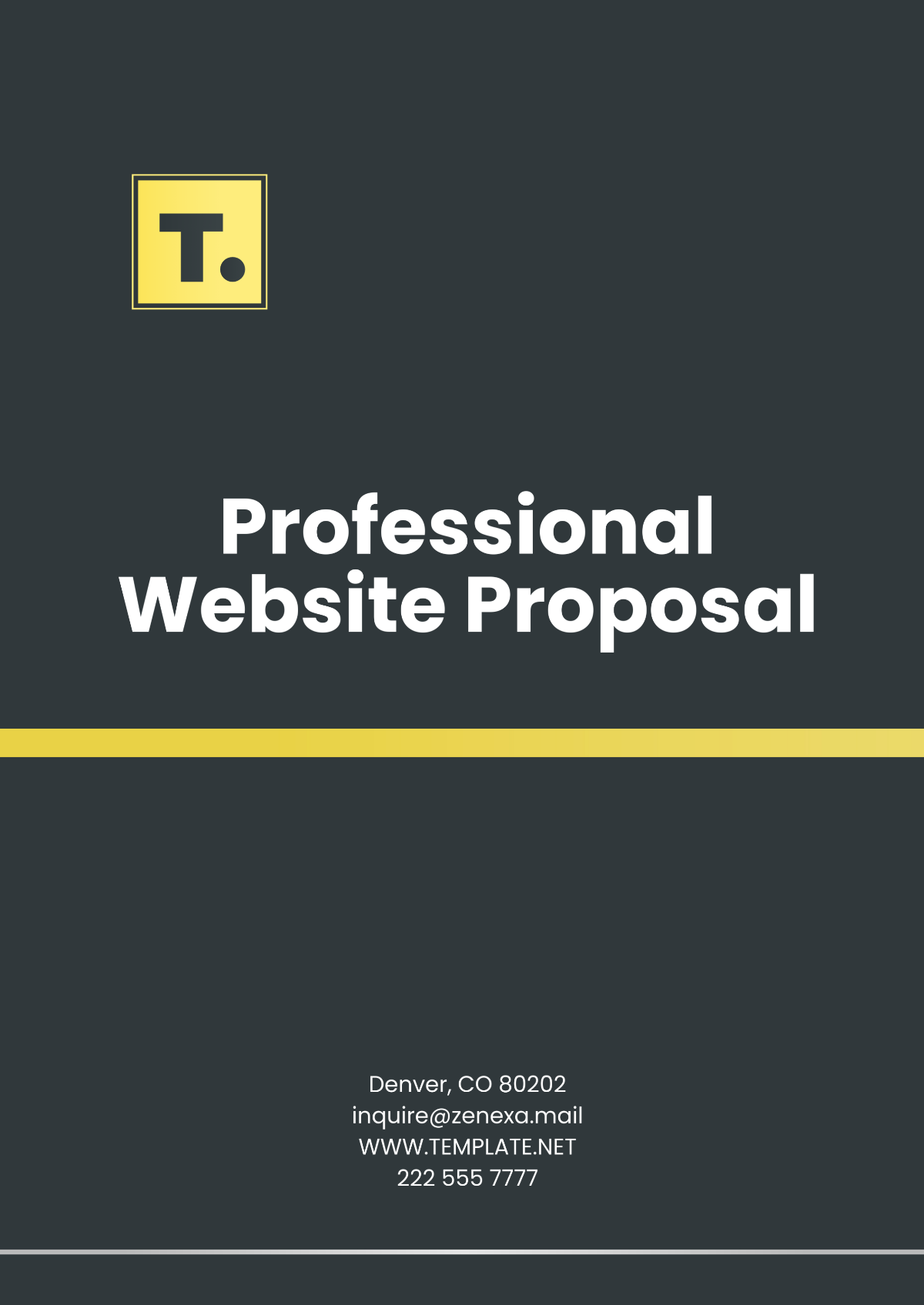 Professional Website Proposal Template - Edit Online & Download