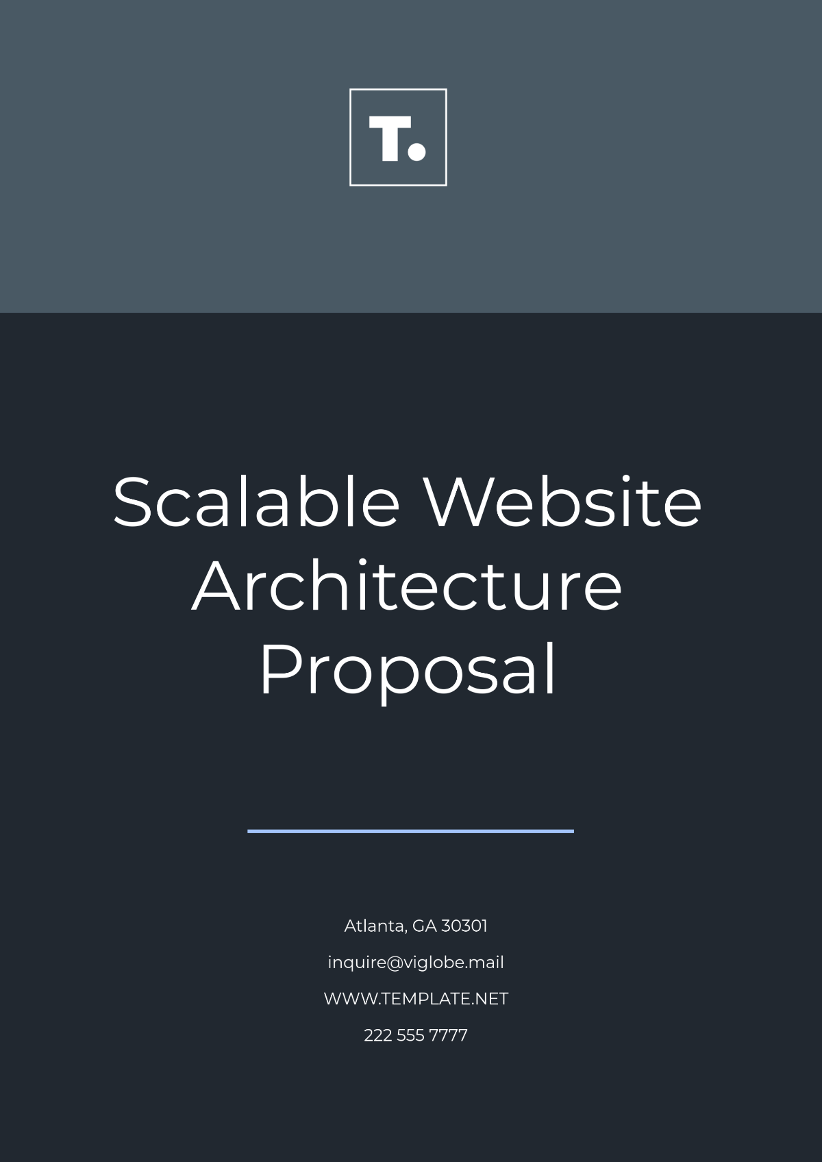 Scalable Website Architecture Proposal Template - Edit Online & Download