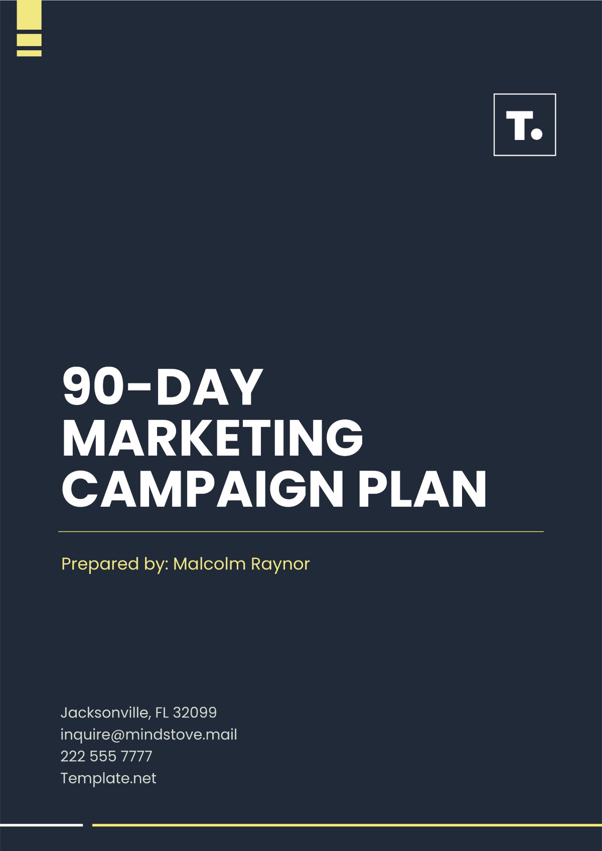 90-Day Marketing Campaign Plan Template - Edit Online & Download