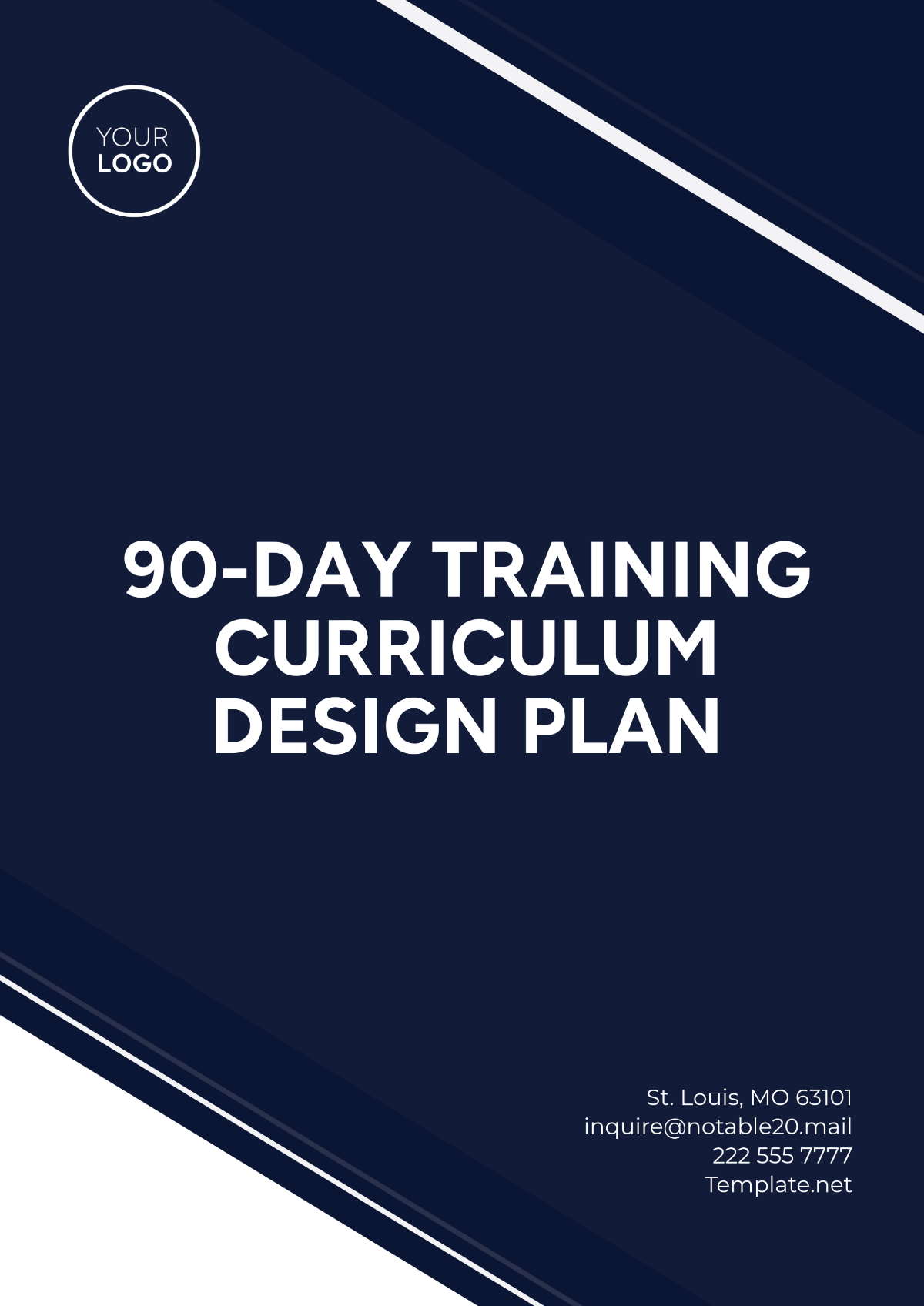 90-Day Training Curriculum Design Plan Template - Edit Online & Download