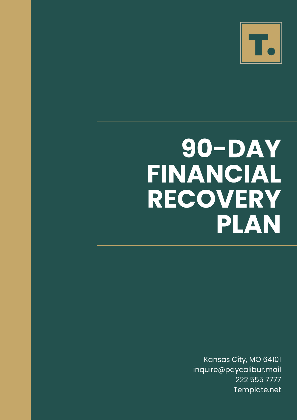 90-Day Financial Recovery Plan Template - Edit Online & Download