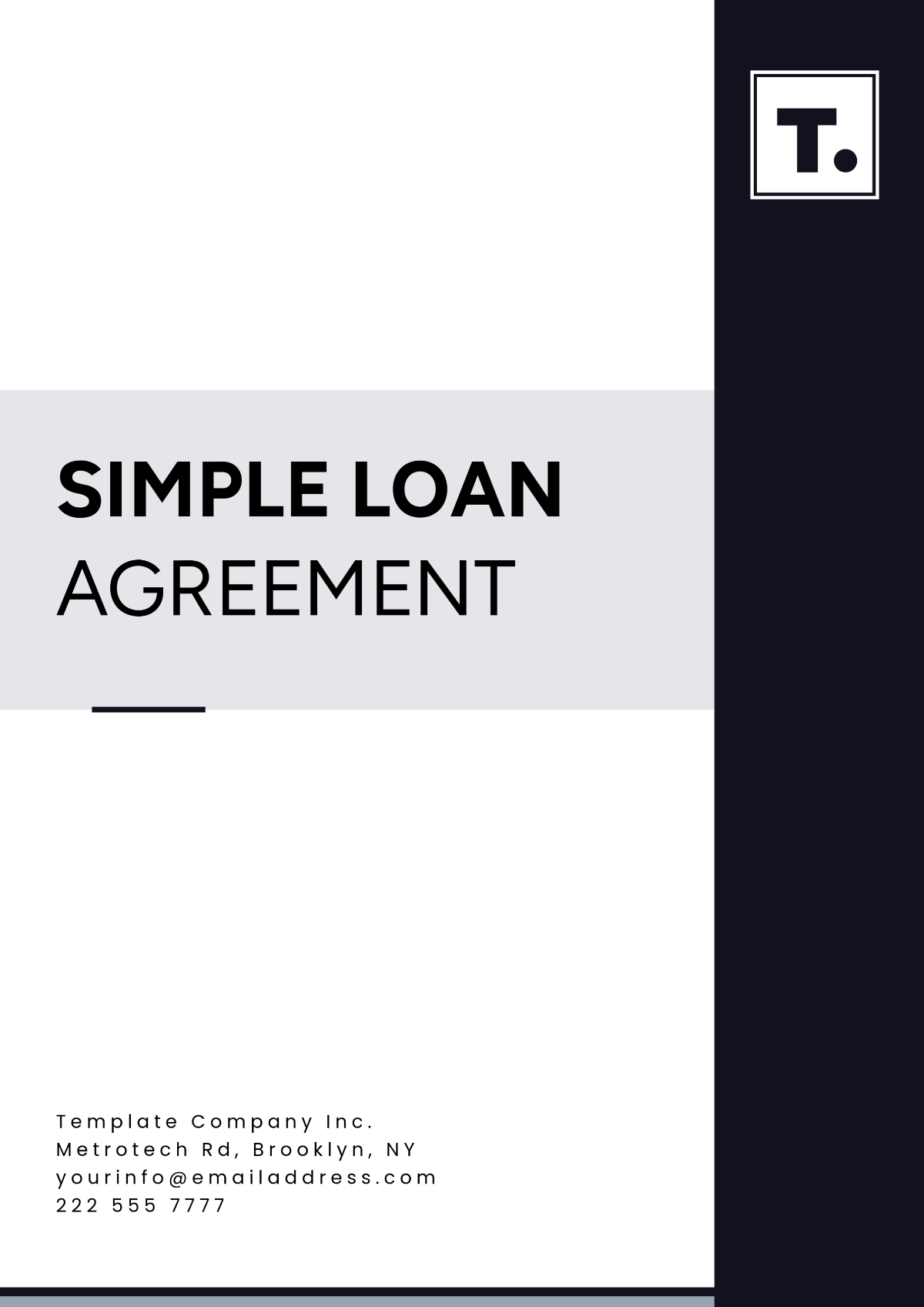 Simple Loan Agreement Template - Edit Online & Download