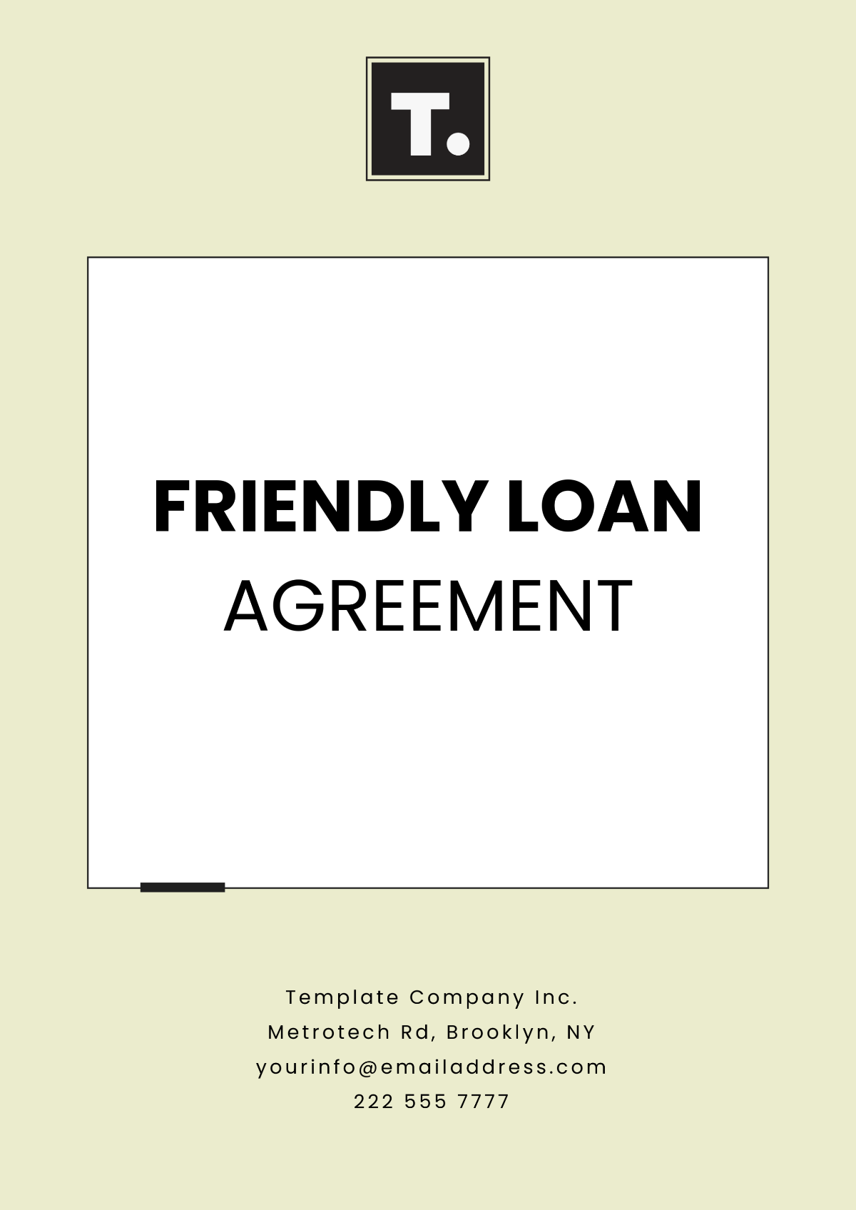 Friendly Loan Agreement Template - Edit Online & Download