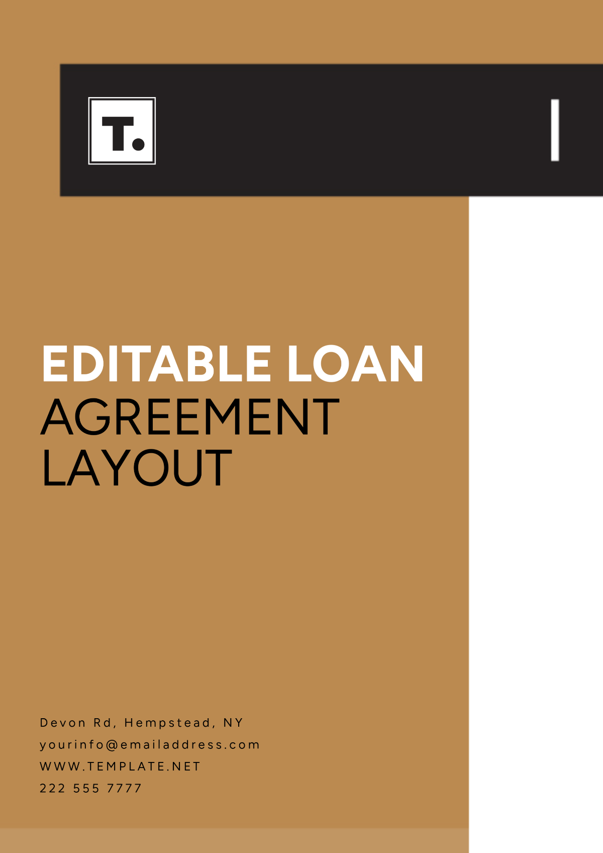 Editable Loan Agreement Layout Template - Edit Online & Download