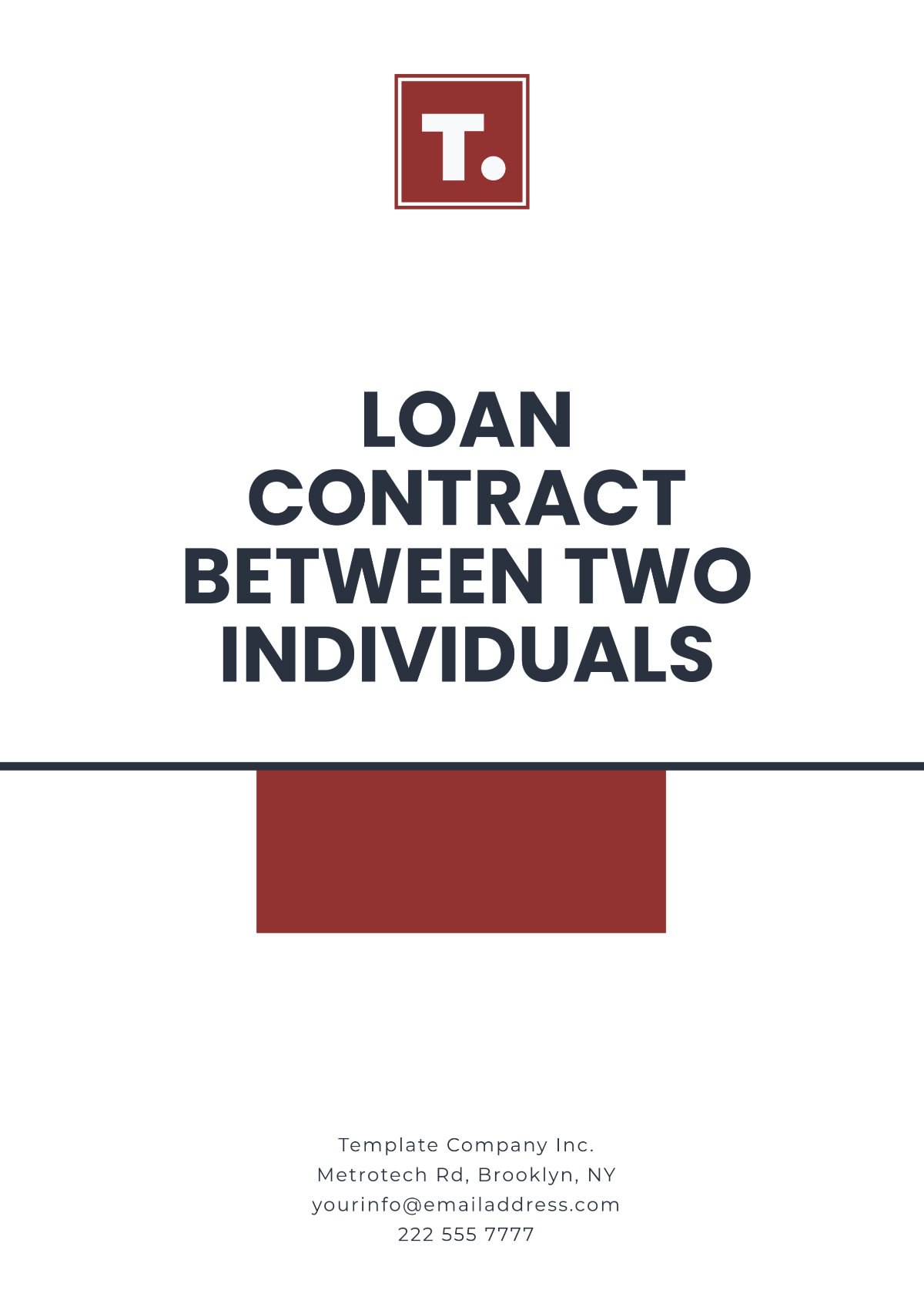 Loan Contract Between Two Individuals Template - Edit Online & Download