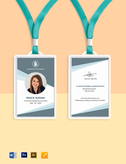 FREE Real Estate ID Card Template - Download in Word, Google Docs ...