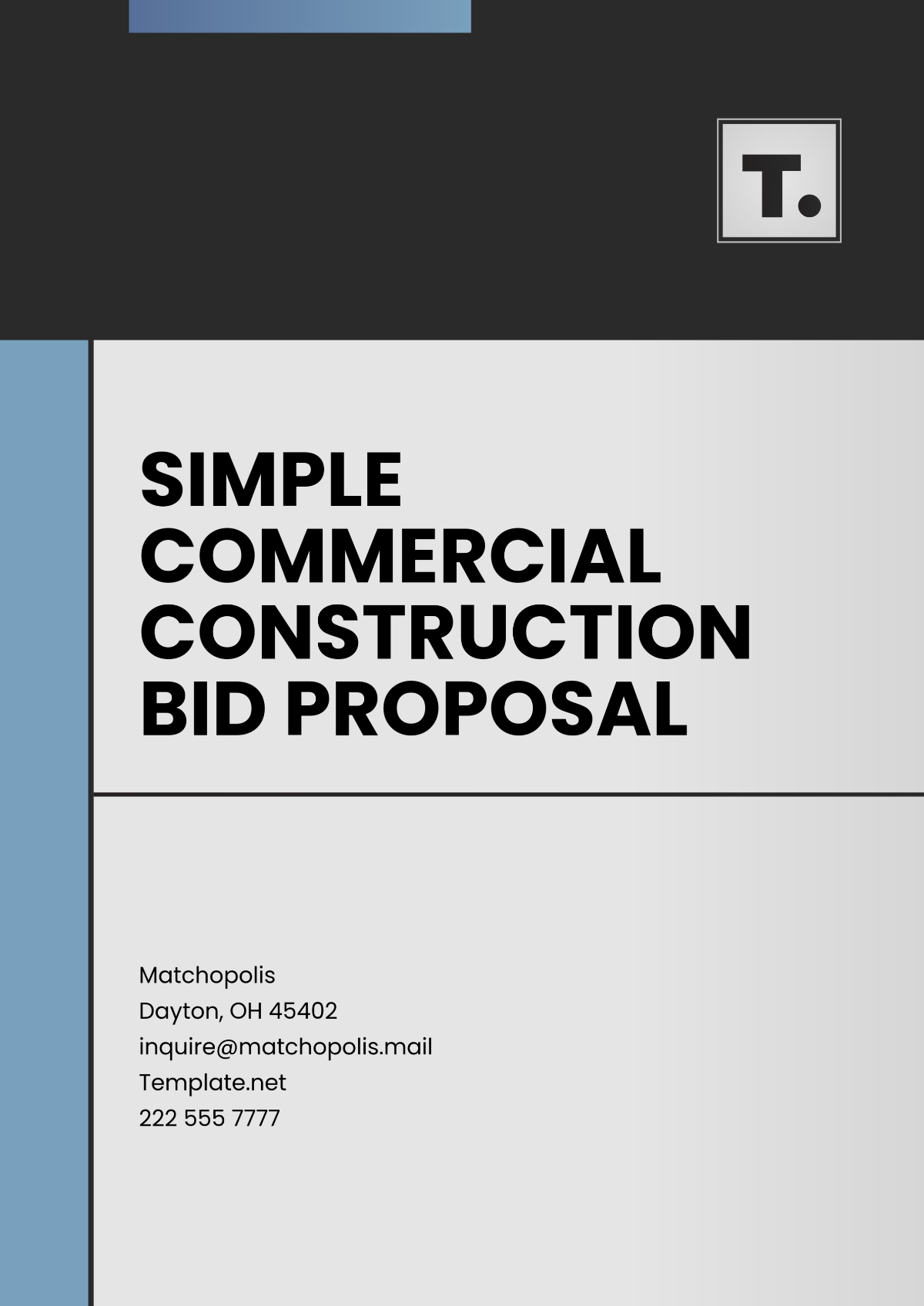 Simple Commercial Construction Bid Proposal Template - Edit Online & Download