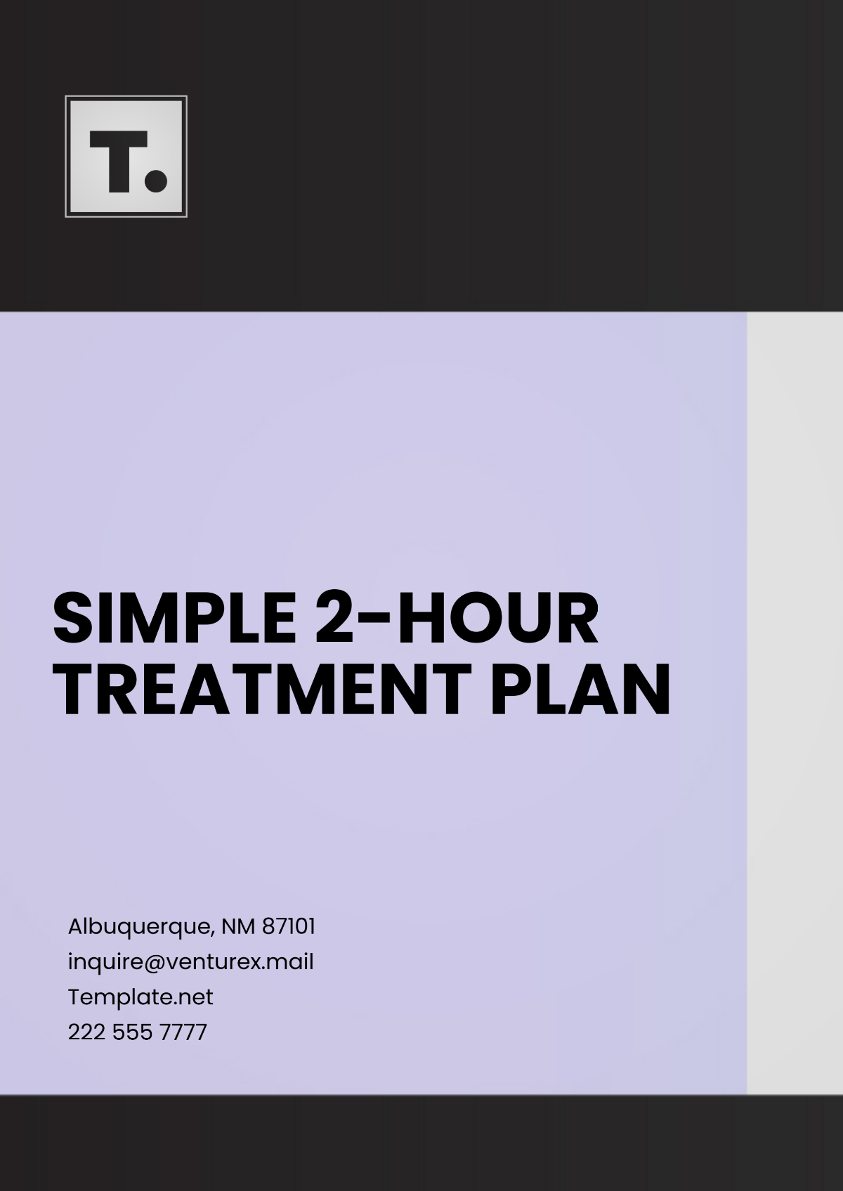 Simple 2-Hour Treatment Plan Template - Edit Online & Download