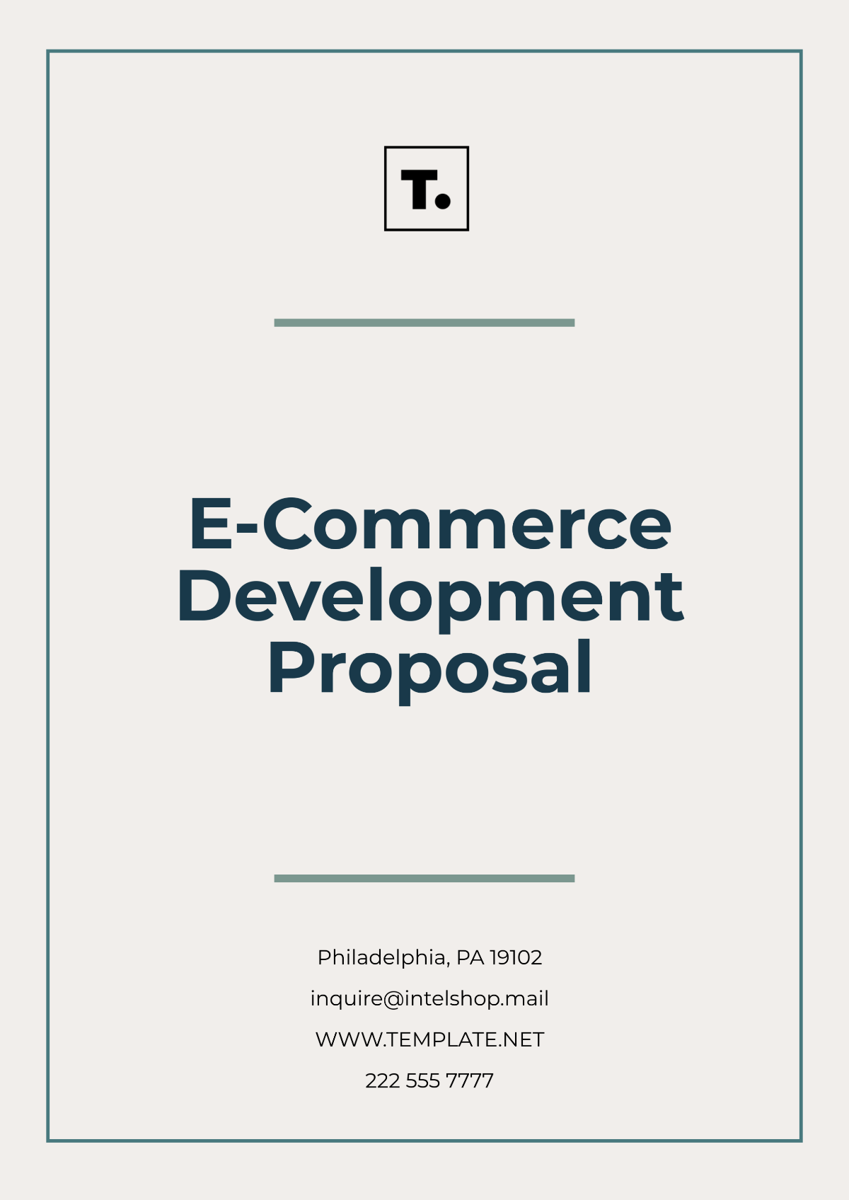 E-Commerce Development Proposal Template | Template.net