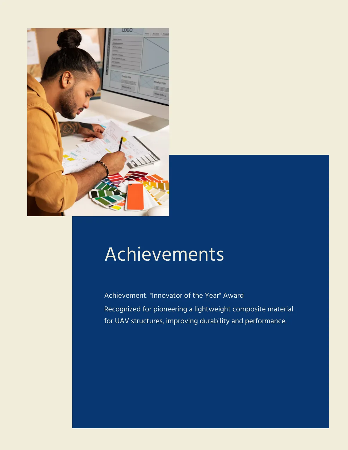 Free Blue Portfolio Template to Edit Online