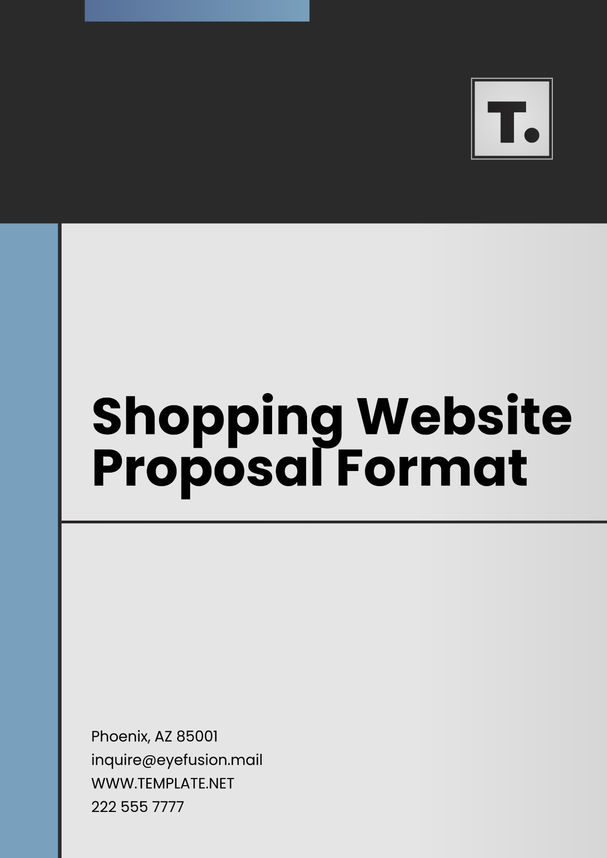 Shopping Website Proposal Format Template - Edit Online & Download