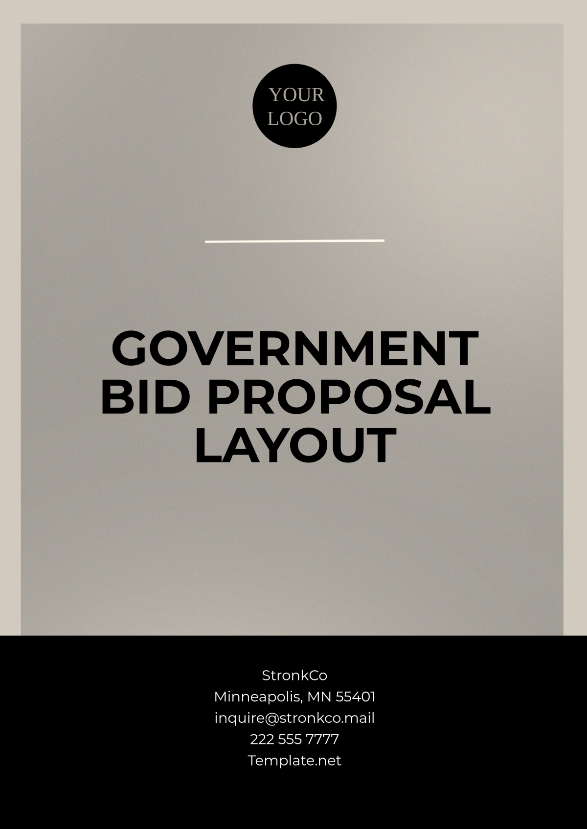 Government Bid Proposal Layout Template - Edit Online & Download