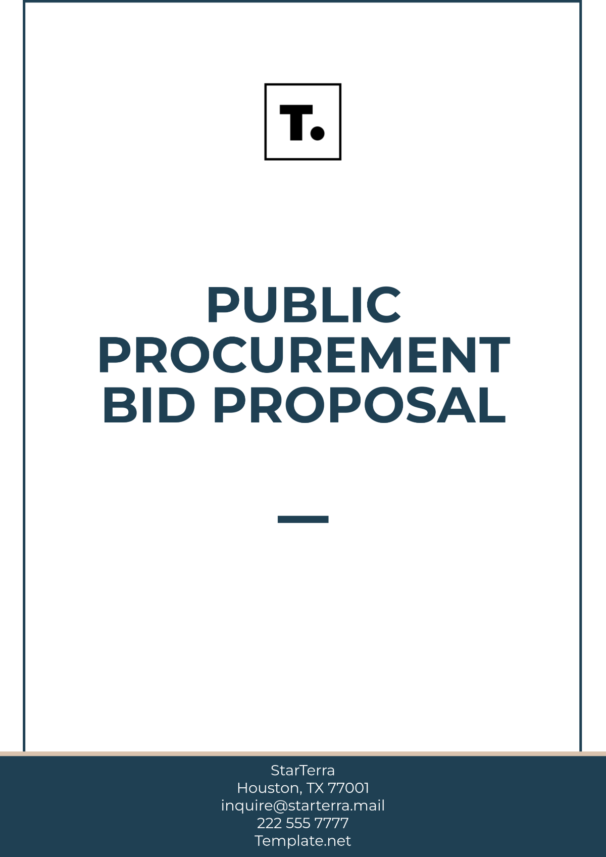 Public Procurement Bid Proposal Template - Edit Online & Download