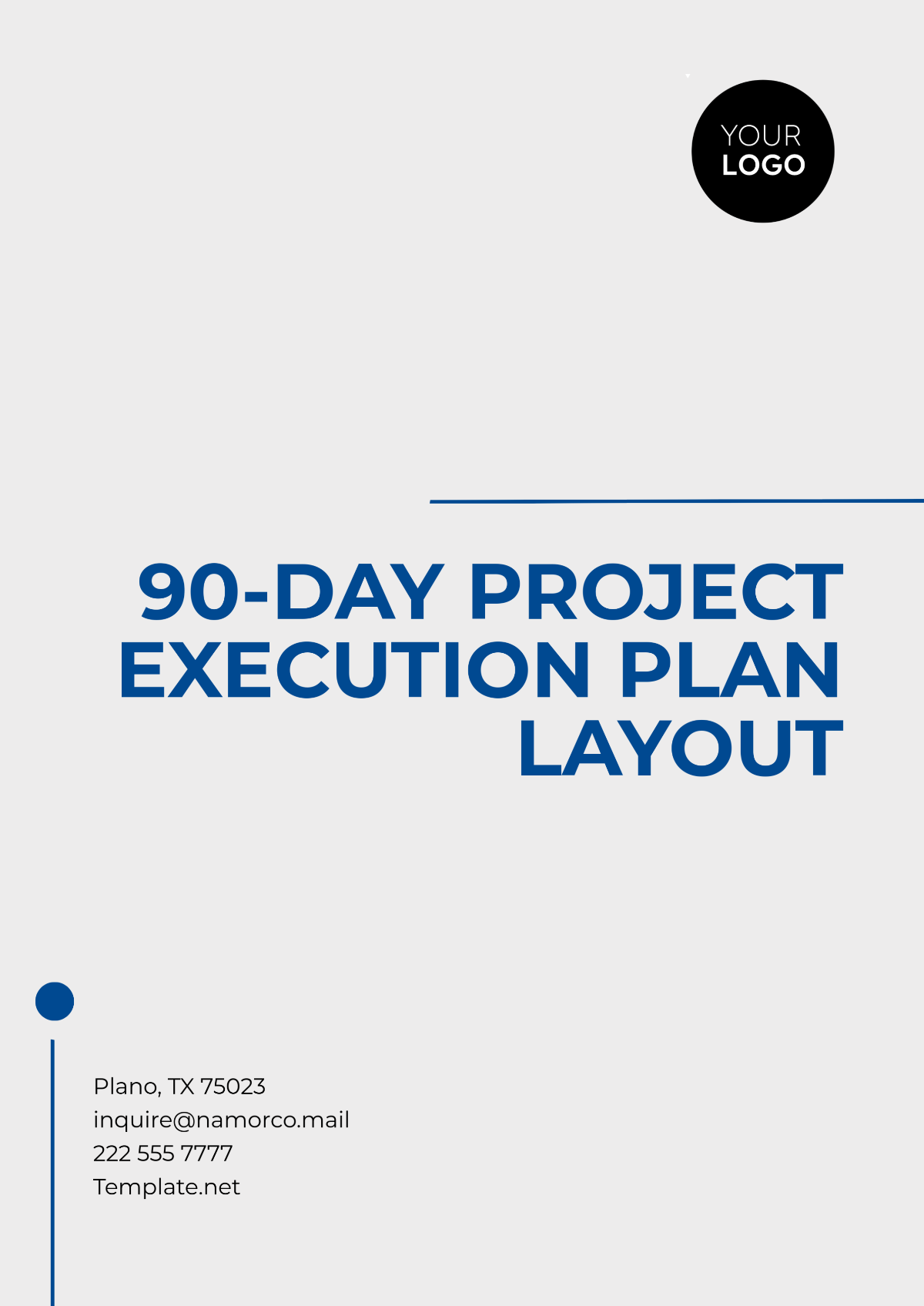 90-Day Project Execution Plan Layout Template - Edit Online & Download