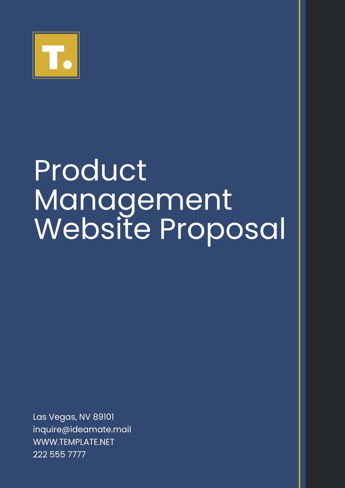 Product Management Website Proposal Template - Edit Online & Download