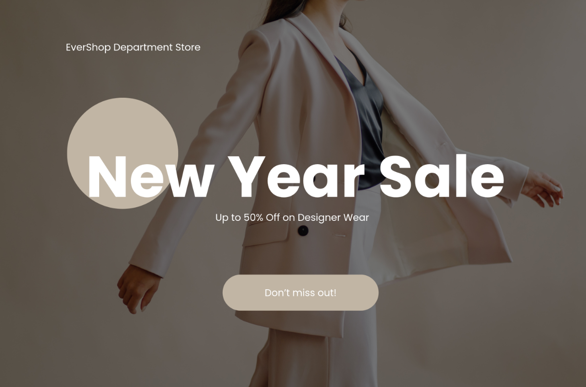 Free New Year Fashion Banner Template - Edit Online & Download