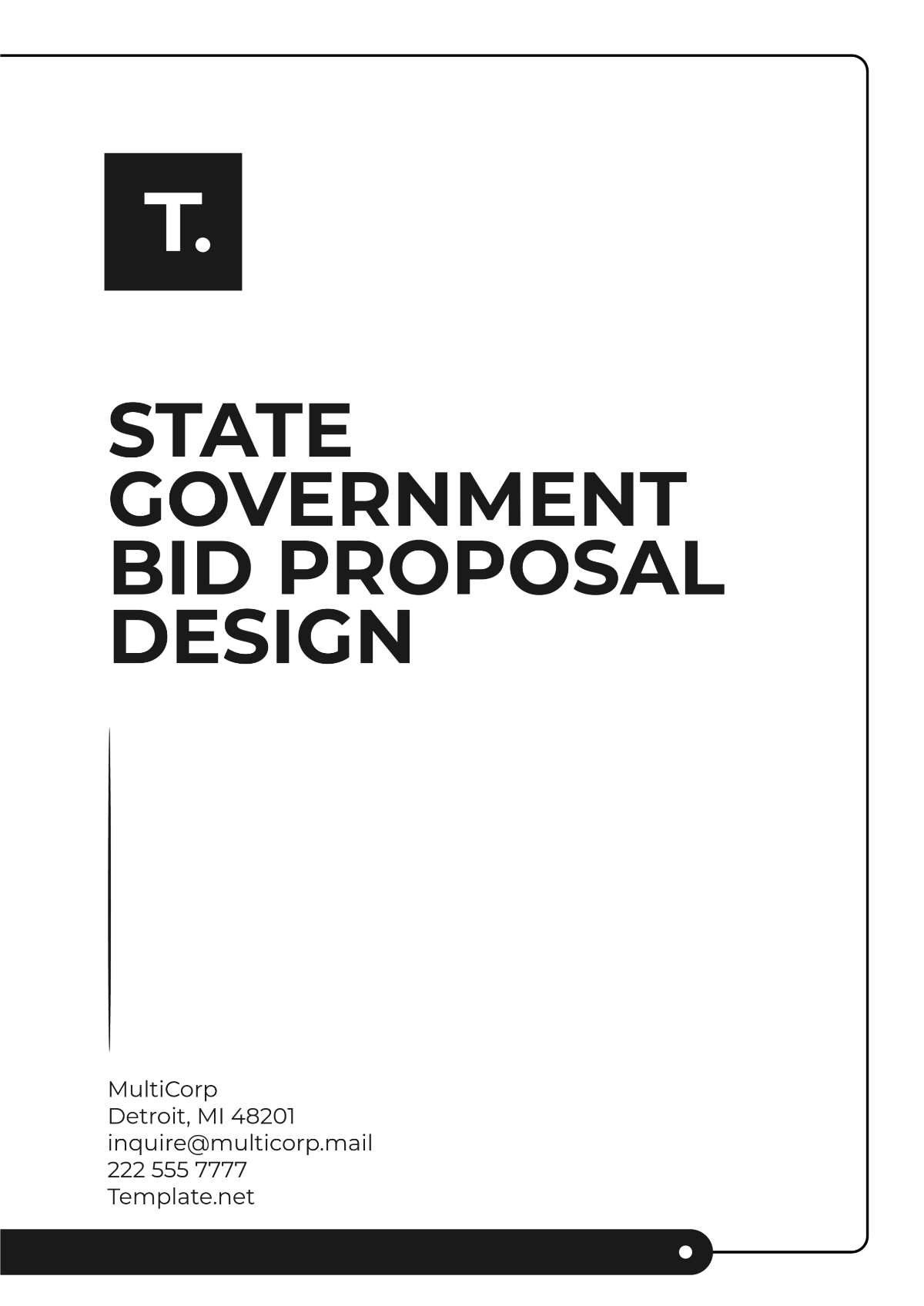 State Government Bid Proposal Design Template - Edit Online & Download