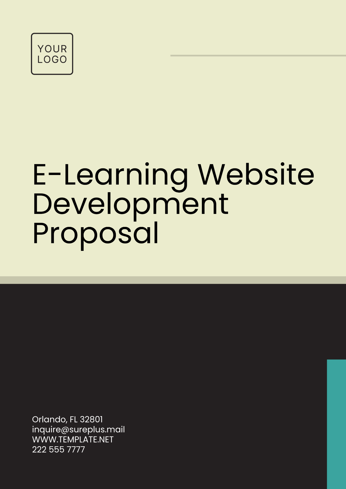 E-Learning Website Development Proposal Template - Edit Online & Download