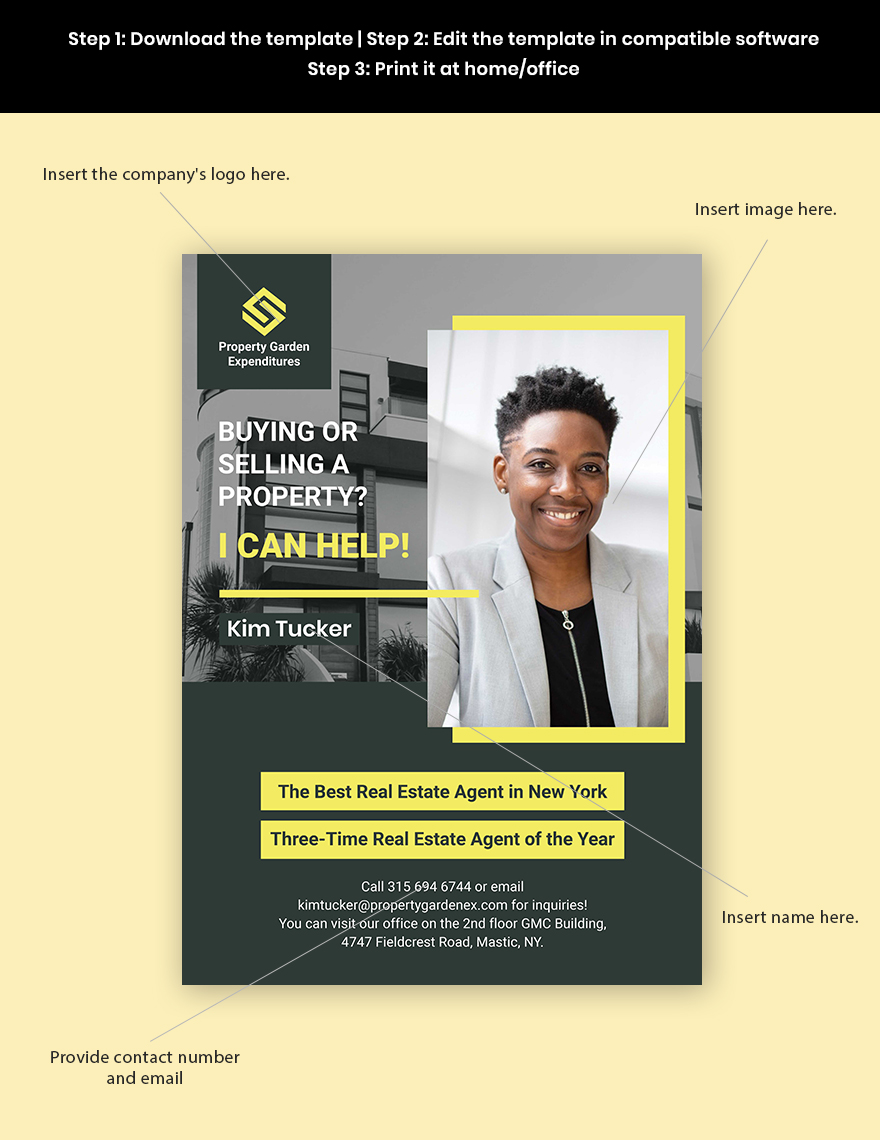 Real Estate Agent Poster Template
