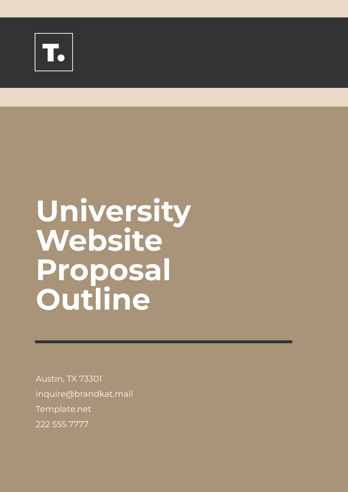 University Website Proposal Outline Template - Edit Online & Download