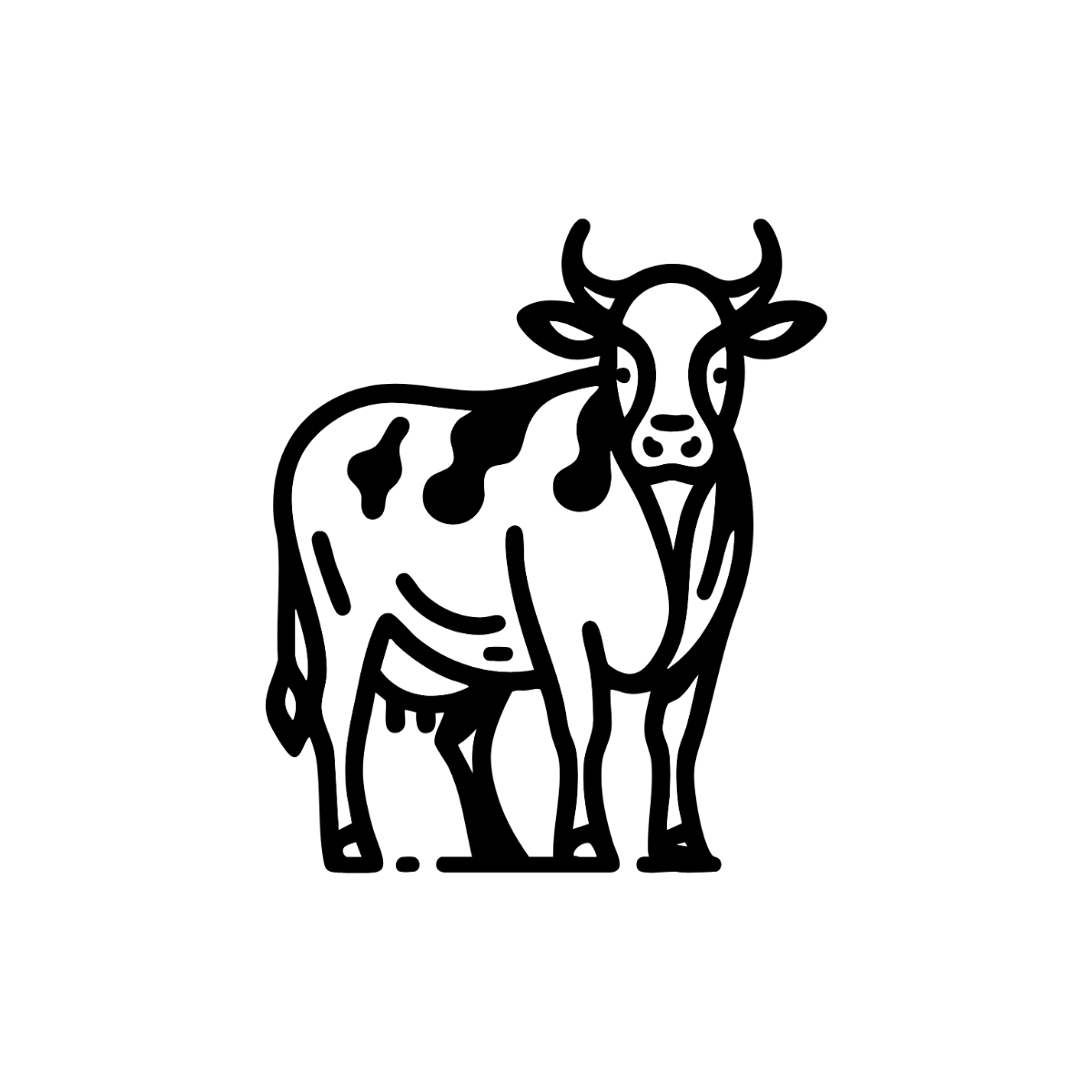 Free Cow Outline Clipart Template - Edit Online & Download