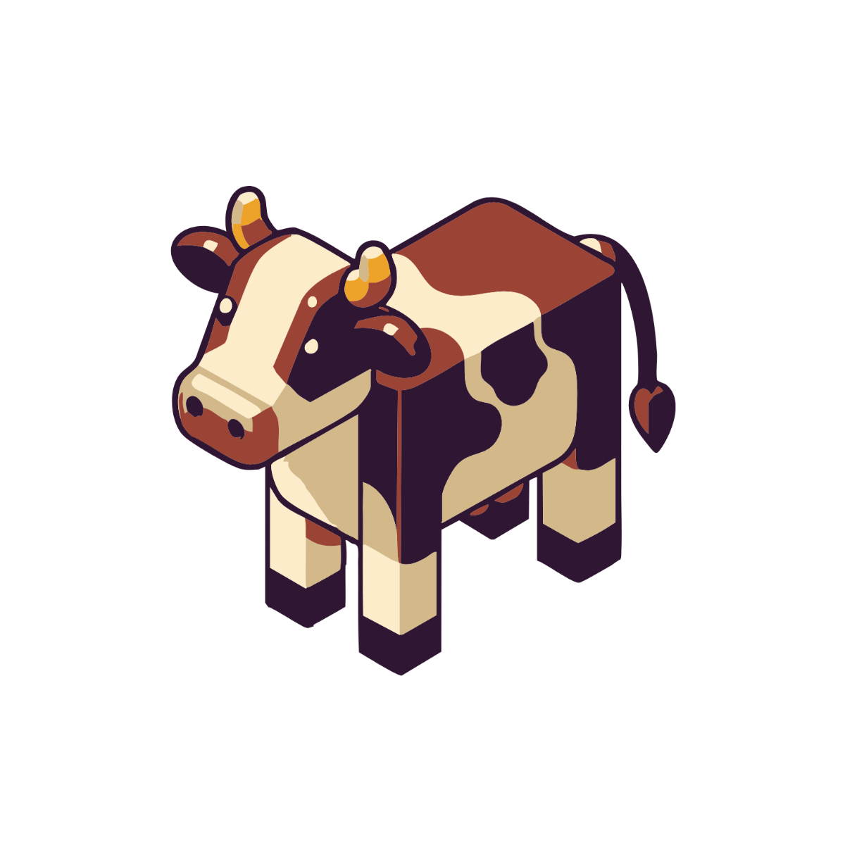 Free 3D Cow Clipart Template - Edit Online & Download