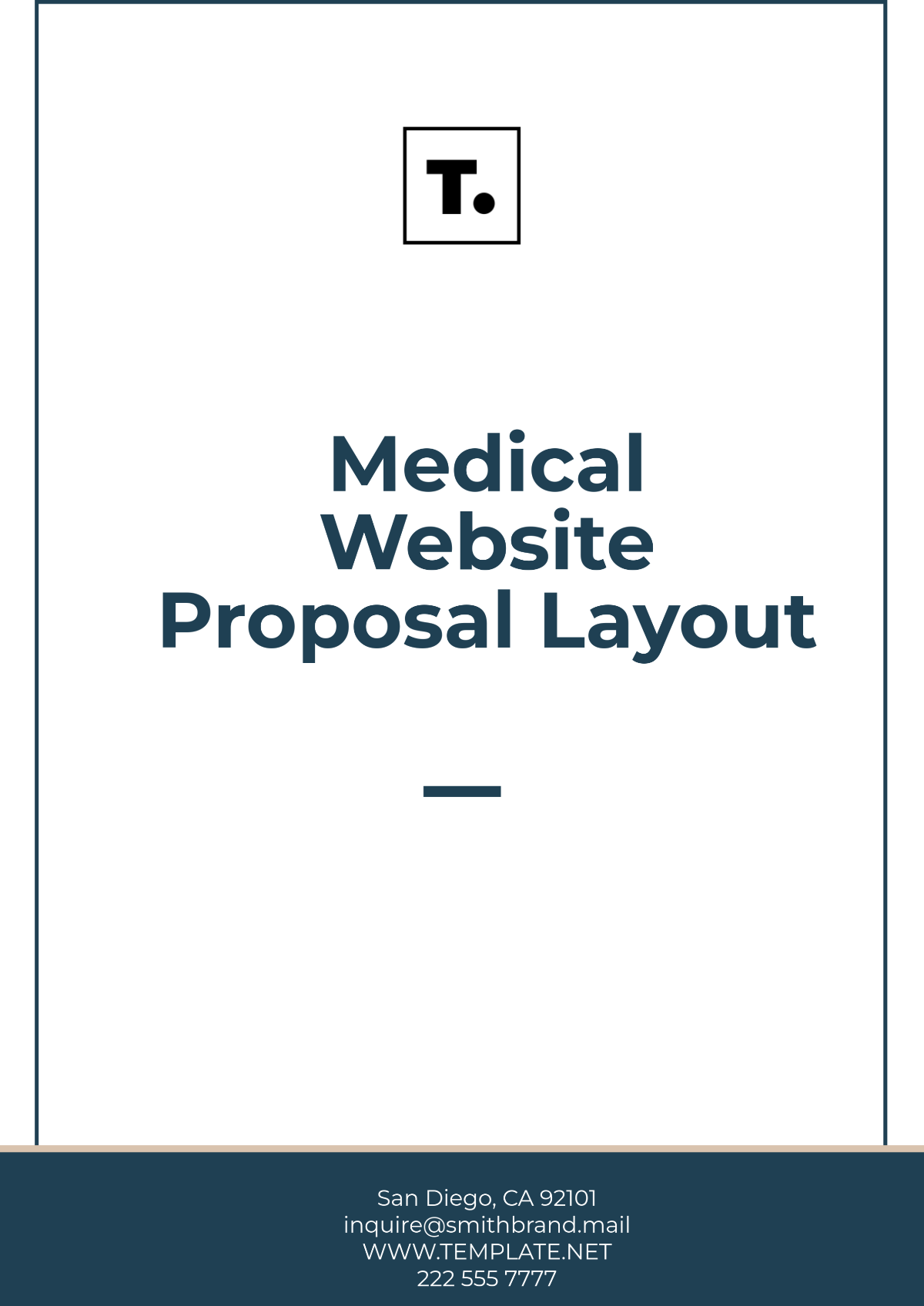 Medical Website Proposal Layout Template - Edit Online & Download