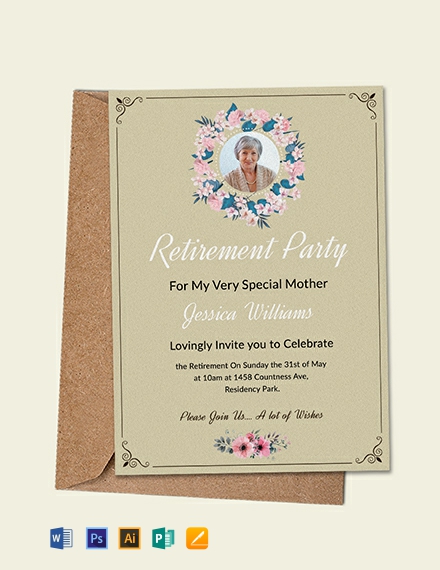 FREE Printable Retirement Party Invitation Template: Download 637+ Invitations in PSD, InDesign