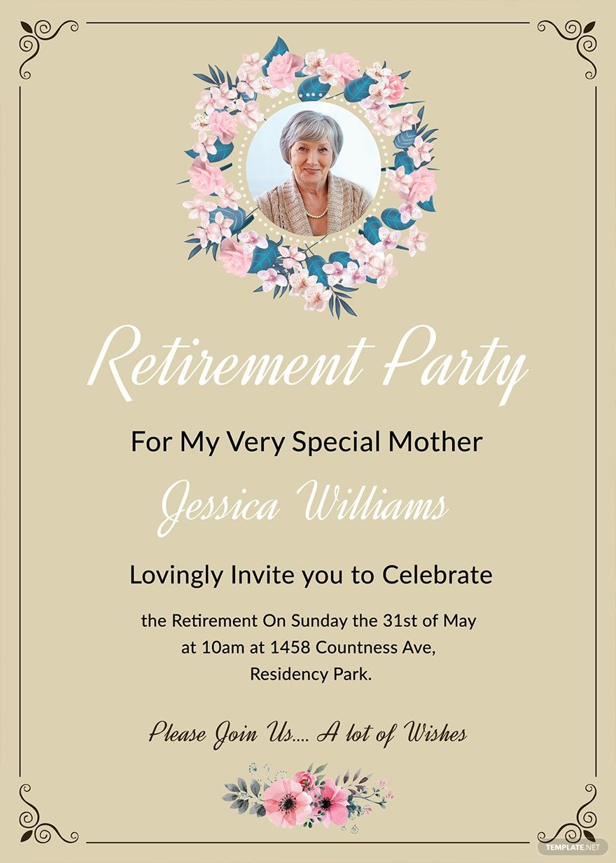 Editable Retirement Invitation Templates in Word to Download