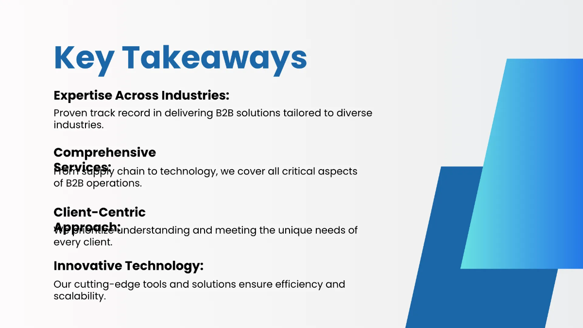 Free B2B Presentation Template to Edit Online