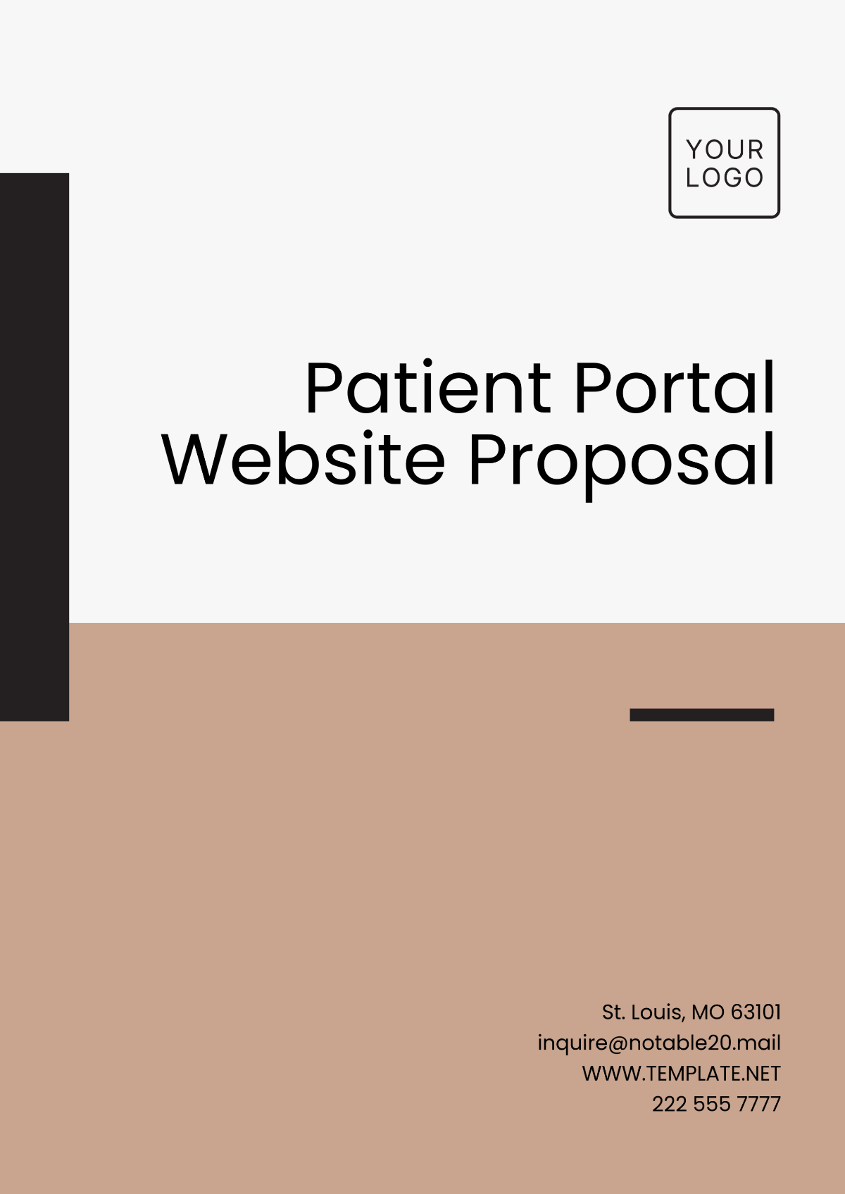 Patient Portal Website Proposal Template - Edit Online & Download