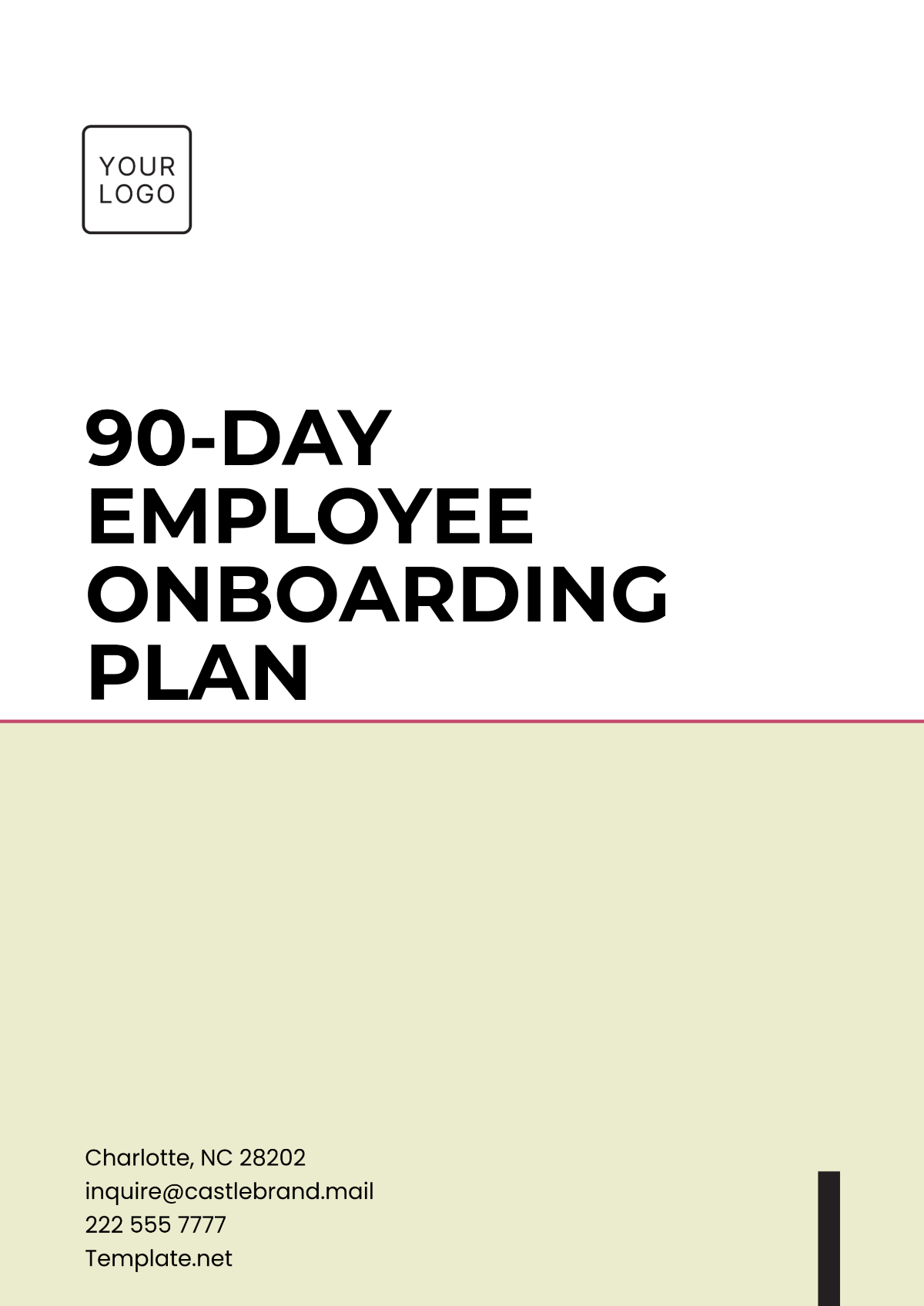 90-Day Employee Onboarding Plan Template - Edit Online & Download