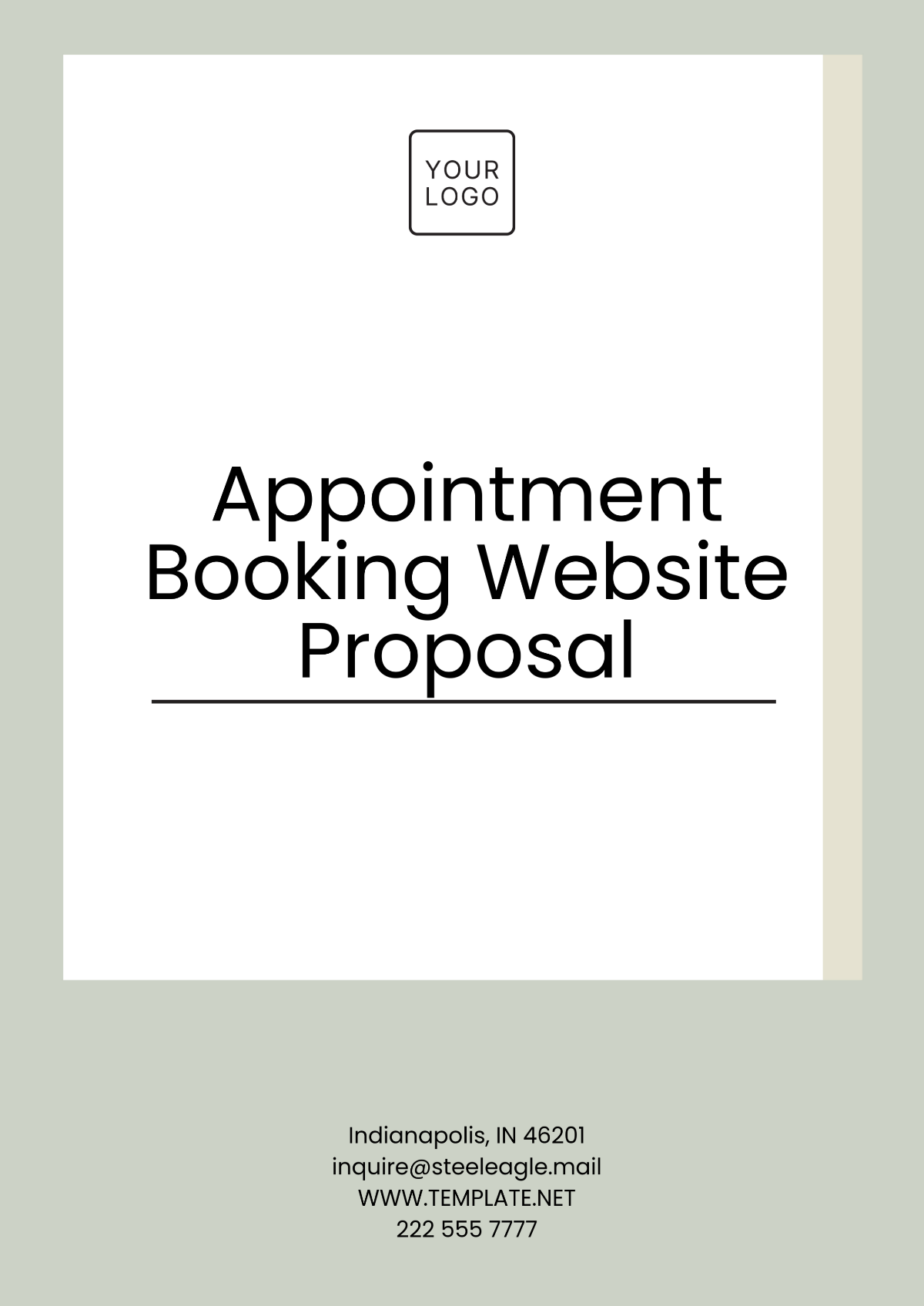 Appointment Booking Website Proposal Template - Edit Online & Download