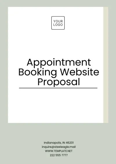 Free Appointment Booking Website Proposal Template to Edit Online