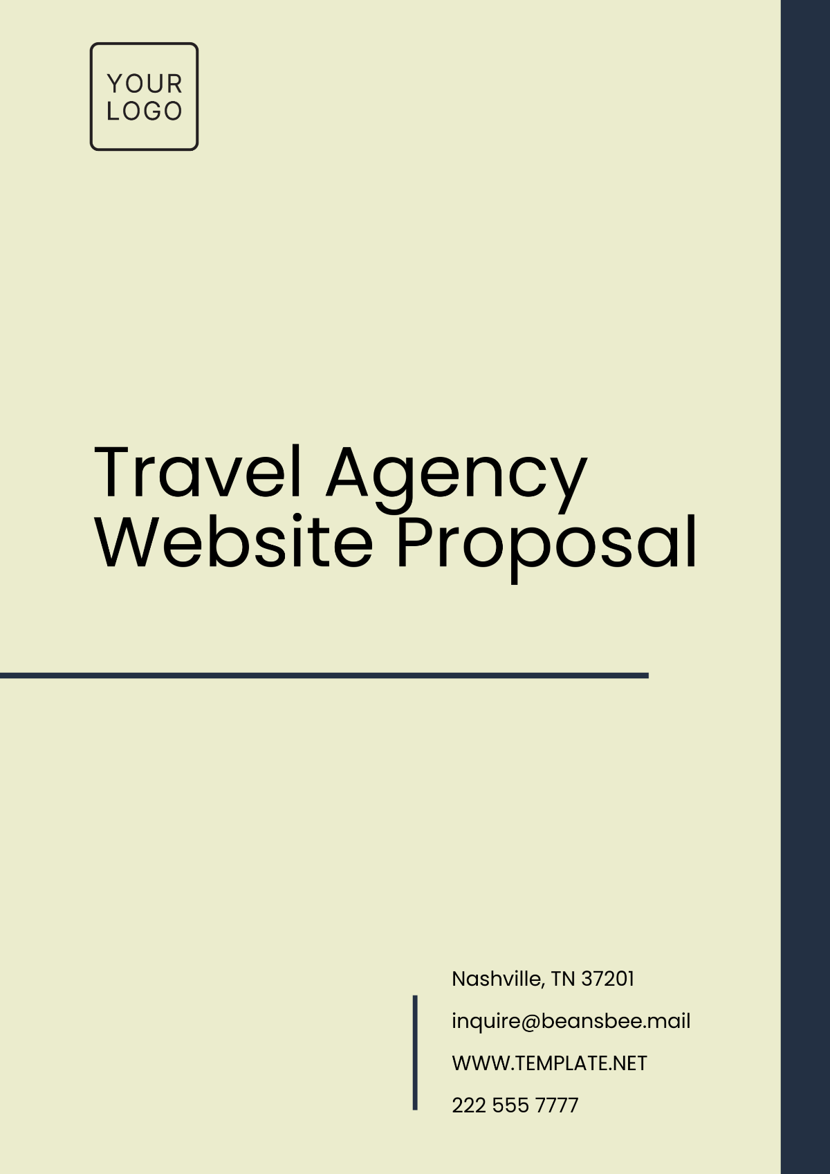 Travel Agency Website Proposal Template - Edit Online & Download