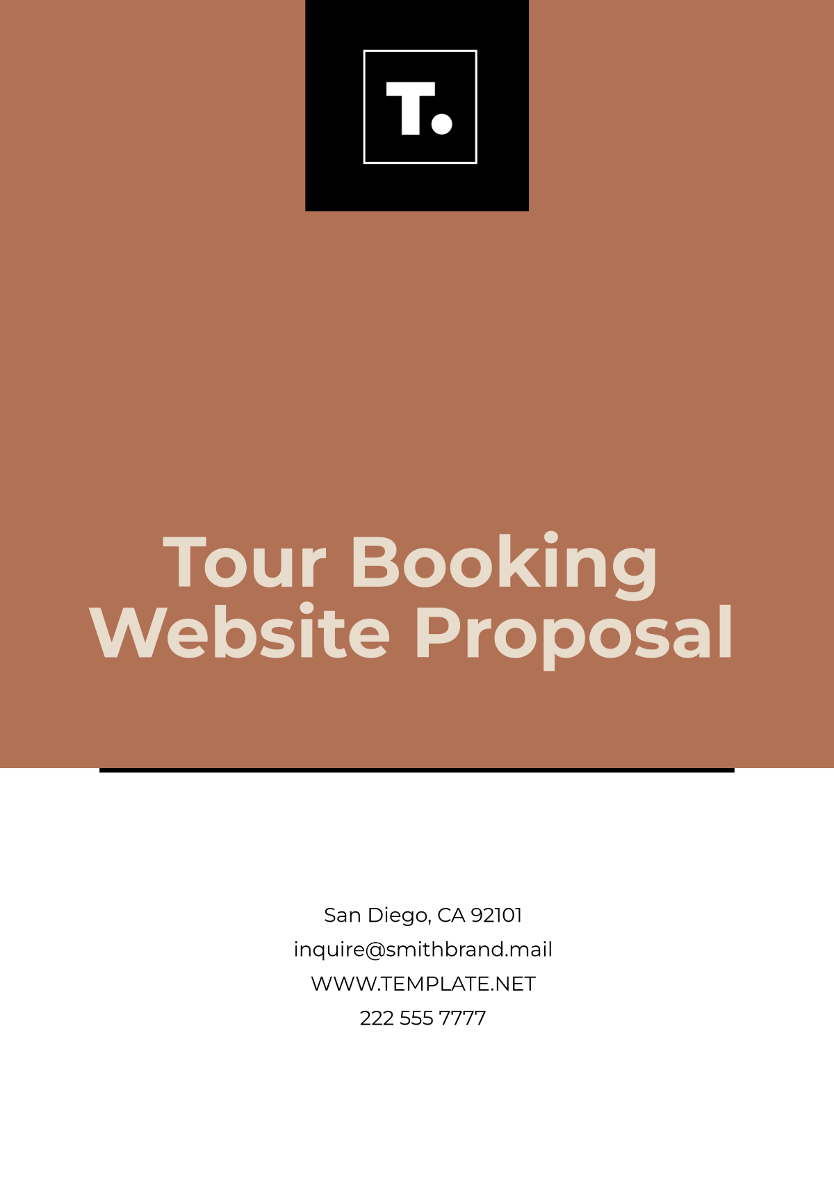 Tour Booking Website Proposal Template - Edit Online & Download