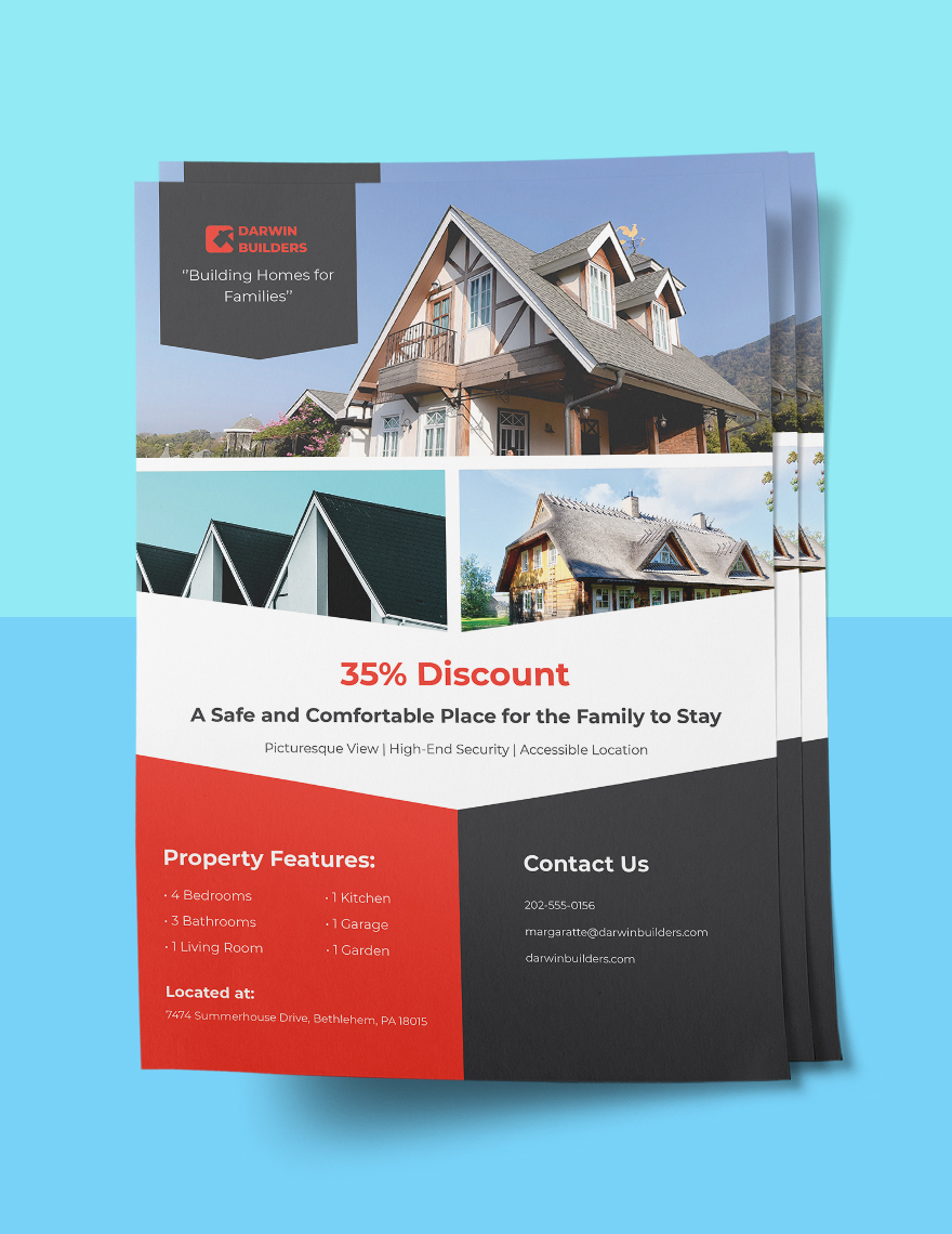 Real Estate Property Flyer Template Sample